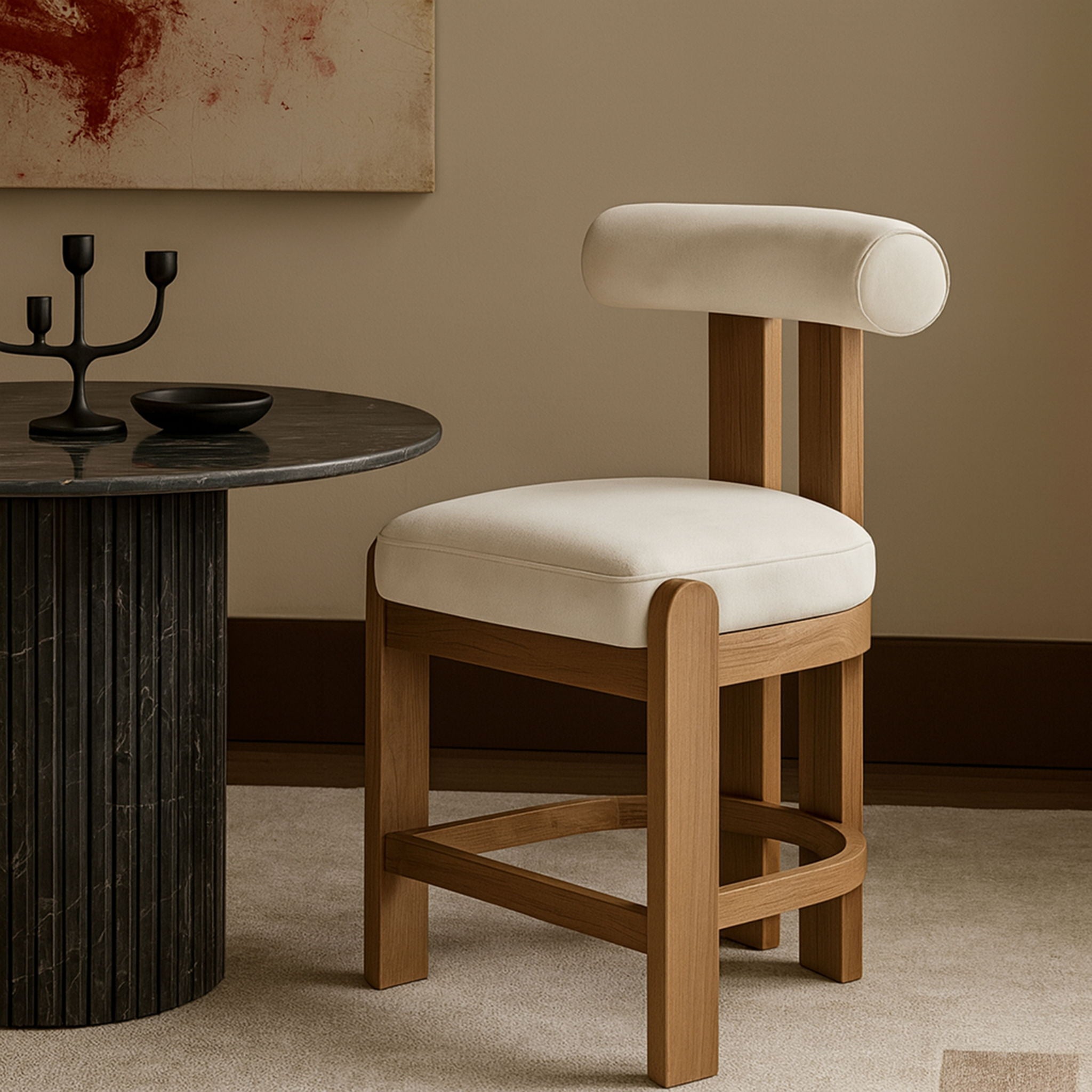 Arienzo - Velvet Upholstered Counter Stool (Set of 2)