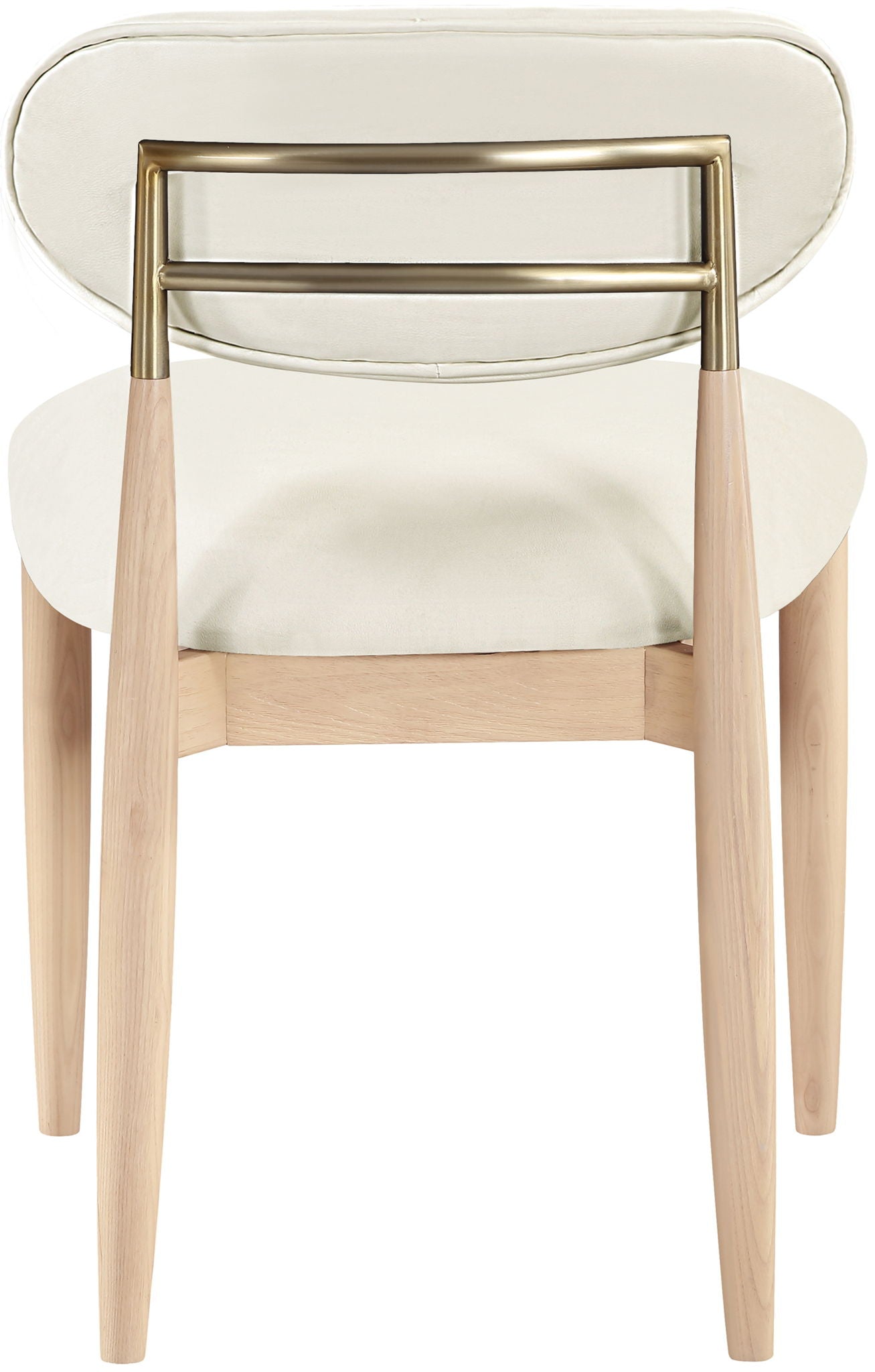 Riccio - Faux Leather Dining Side Chair (Set of 2) - Natural Frame - Urban Living Furniture (Los Angeles, CA)