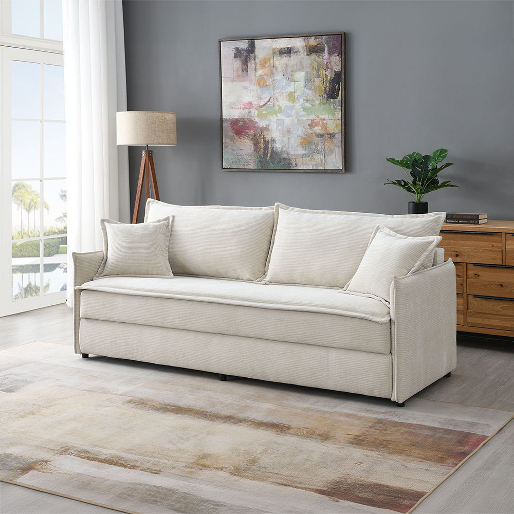 Elisea - Sofa With Sleeper - Beige Fabirc - Urban Living Furniture (Los Angeles, CA)