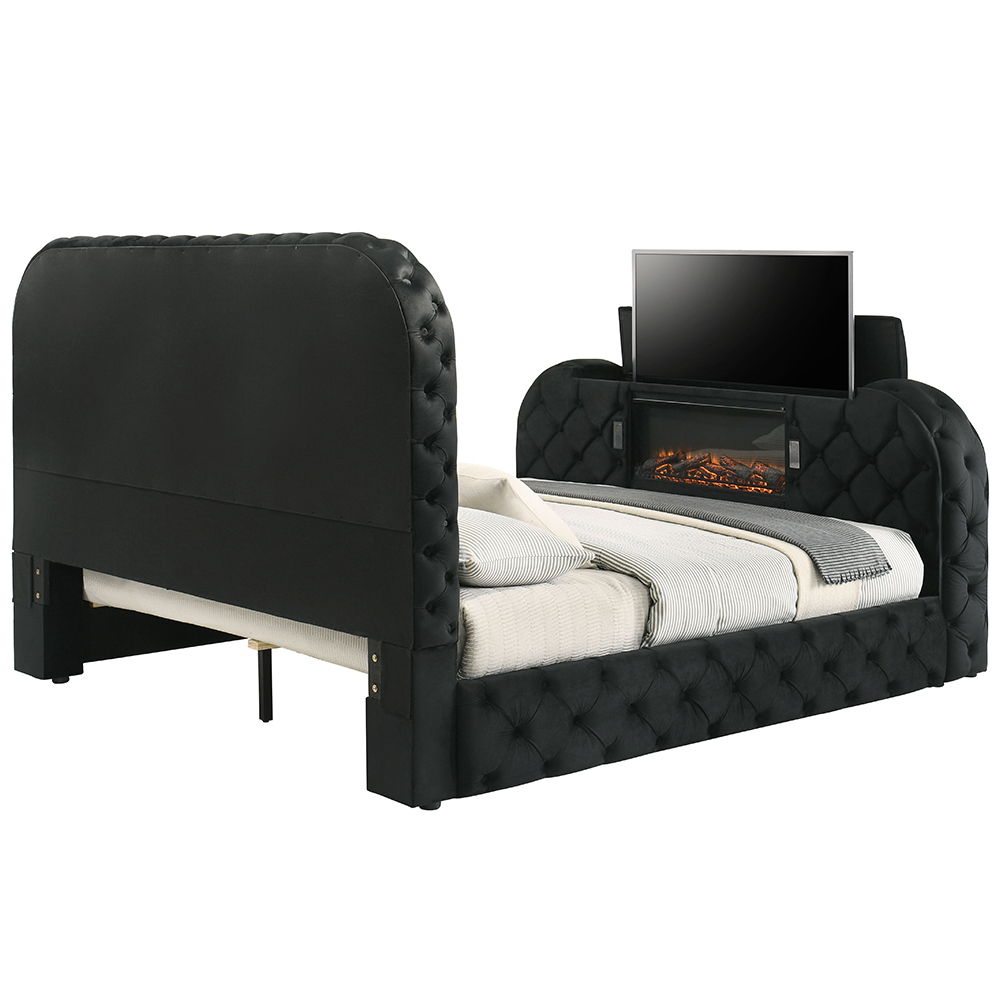 Kana - Bed With LED, Fireplace & TV Stand - Urban Living Furniture (Los Angeles, CA)