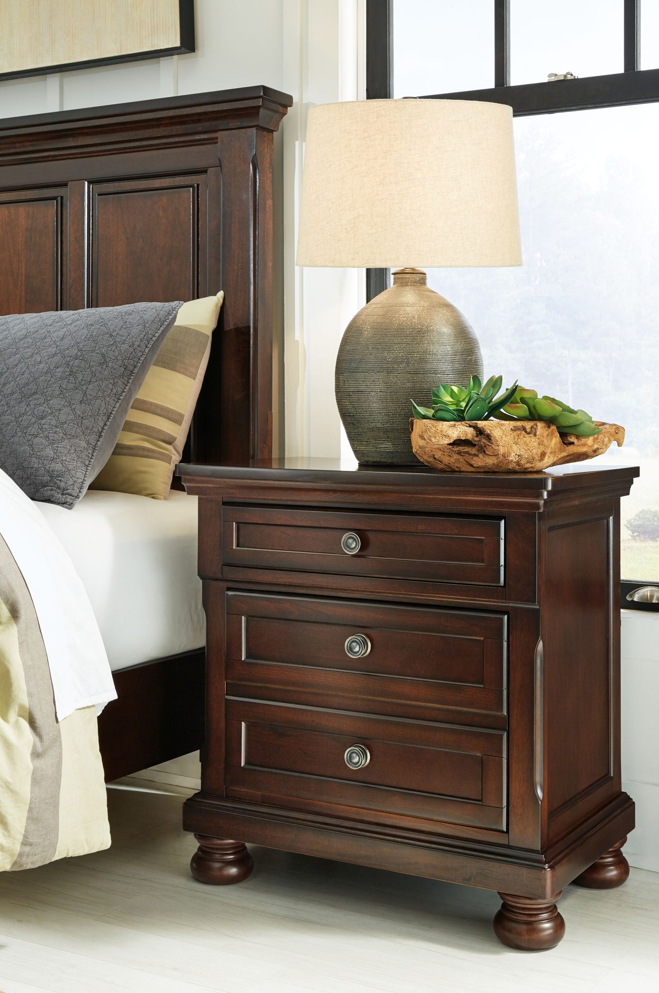 Porter - Dark Brown - Two Drawer Night Stand - Urban Living Furniture (Los Angeles, CA)