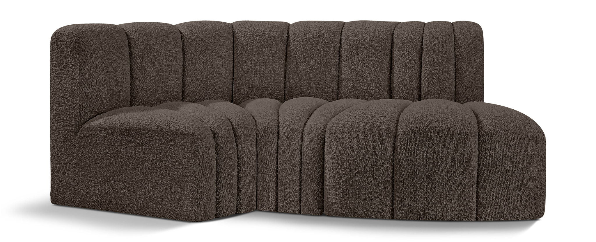 Arc - Boucle Fabric 3 Piece Modular L-Shaped Sofa - Urban Living Furniture (Los Angeles, CA)