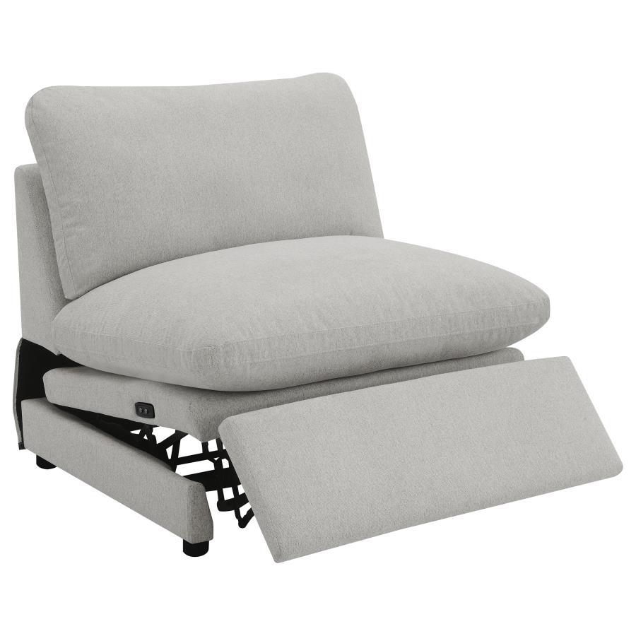 Collins - Modular Power Reclining Sectional Power Armless Chair - Gray - Urban Living Furniture (Los Angeles, CA)