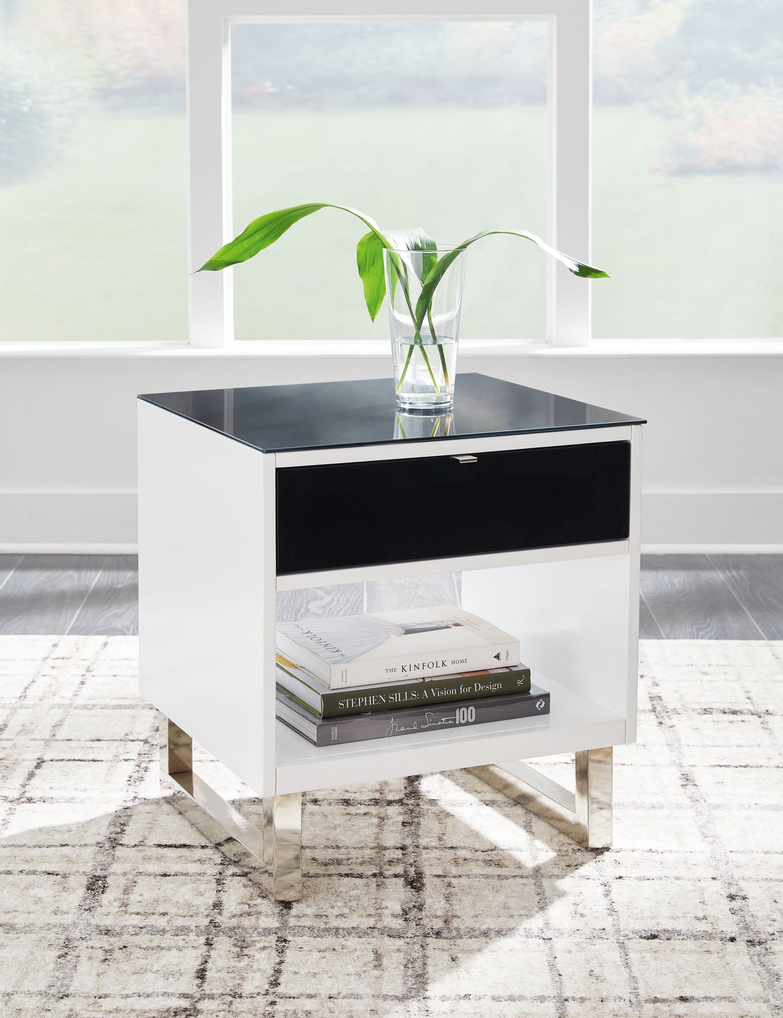 Gardoni - White / Black - Rectangular End Table - Urban Living Furniture (Los Angeles, CA)