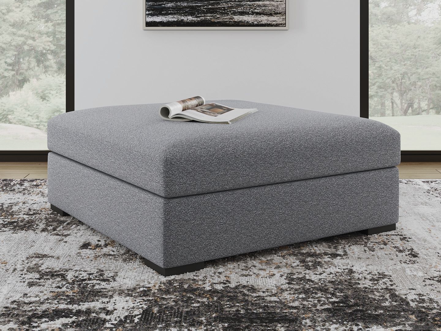 Bealton - Oversized Accent Ottoman - Salt And Pepper - Urban Living Furniture (Los Angeles, CA)