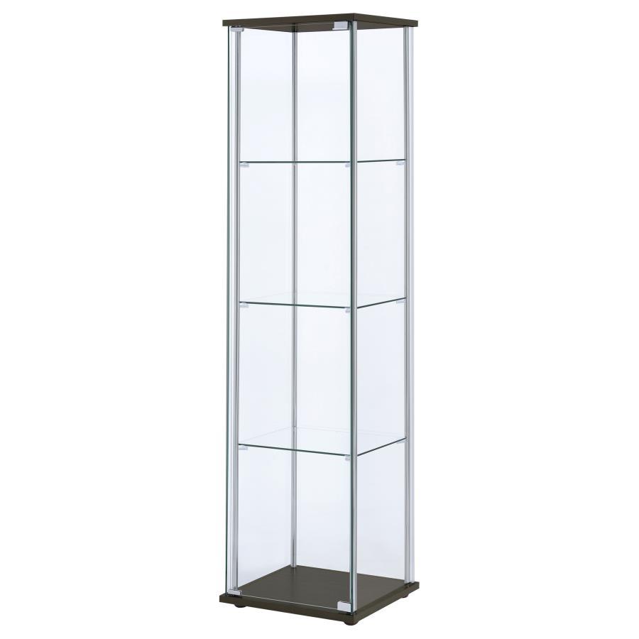 Bellatrix - 4-Shelf Clear Glass Curio Cabinet - Urban Living Furniture (Los Angeles, CA)