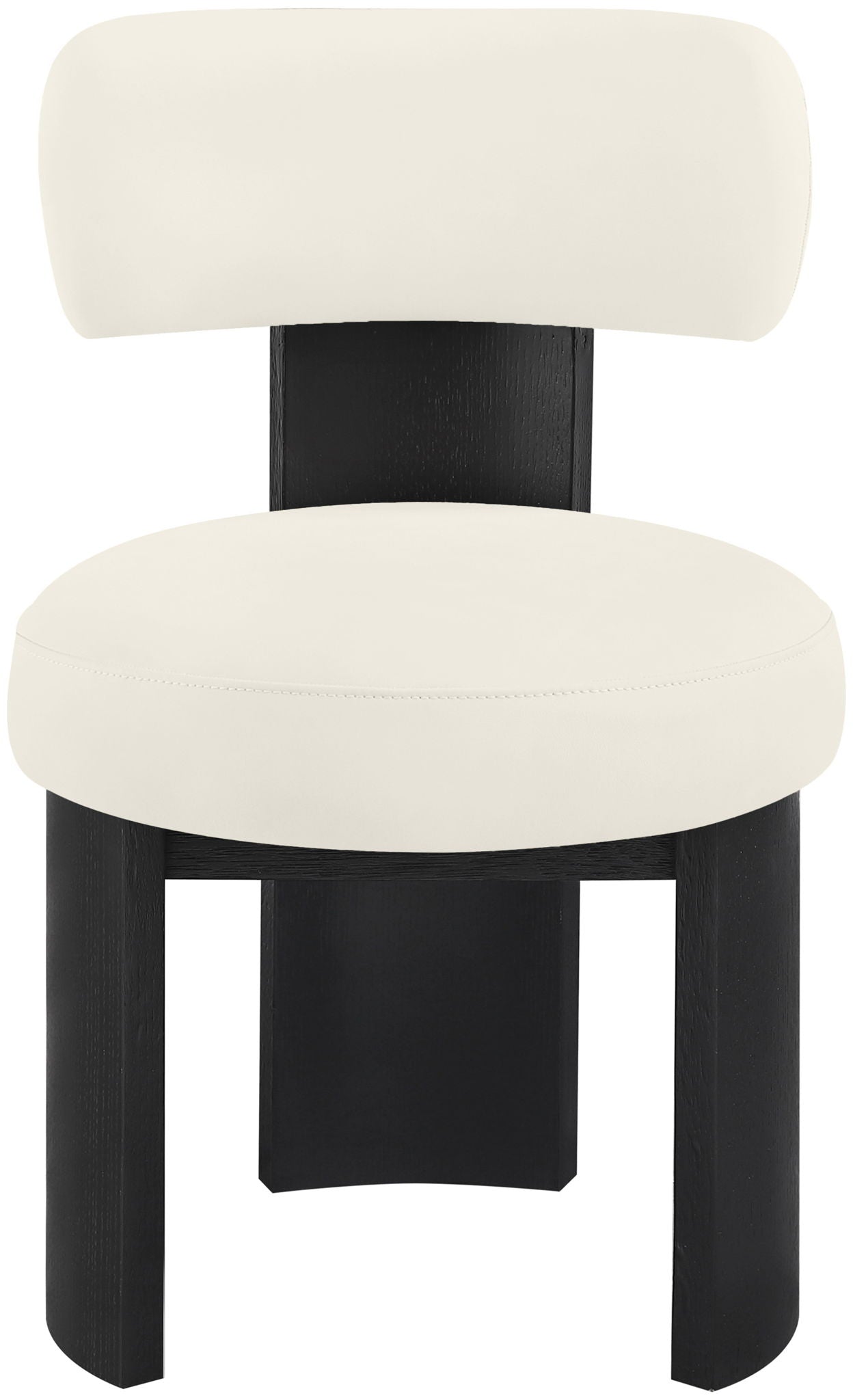 Atelier - Vegan Leather Upholstered Dining Chair (Set of 2) - Black Frame - Urban Living Furniture (Los Angeles, CA)