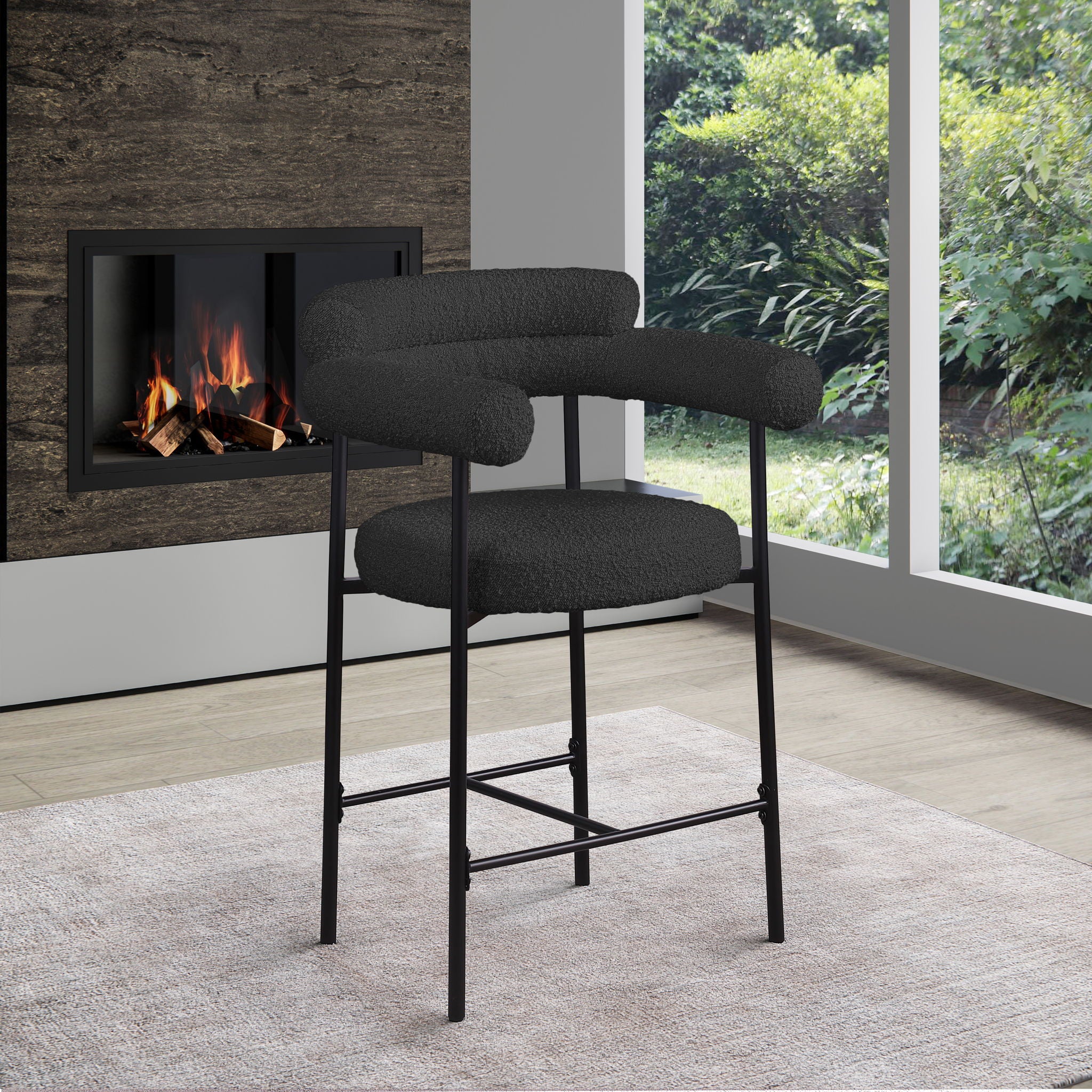 Blake - Counter Stool With Black Base (Set of 2) - Urban Living Furniture (Los Angeles, CA)