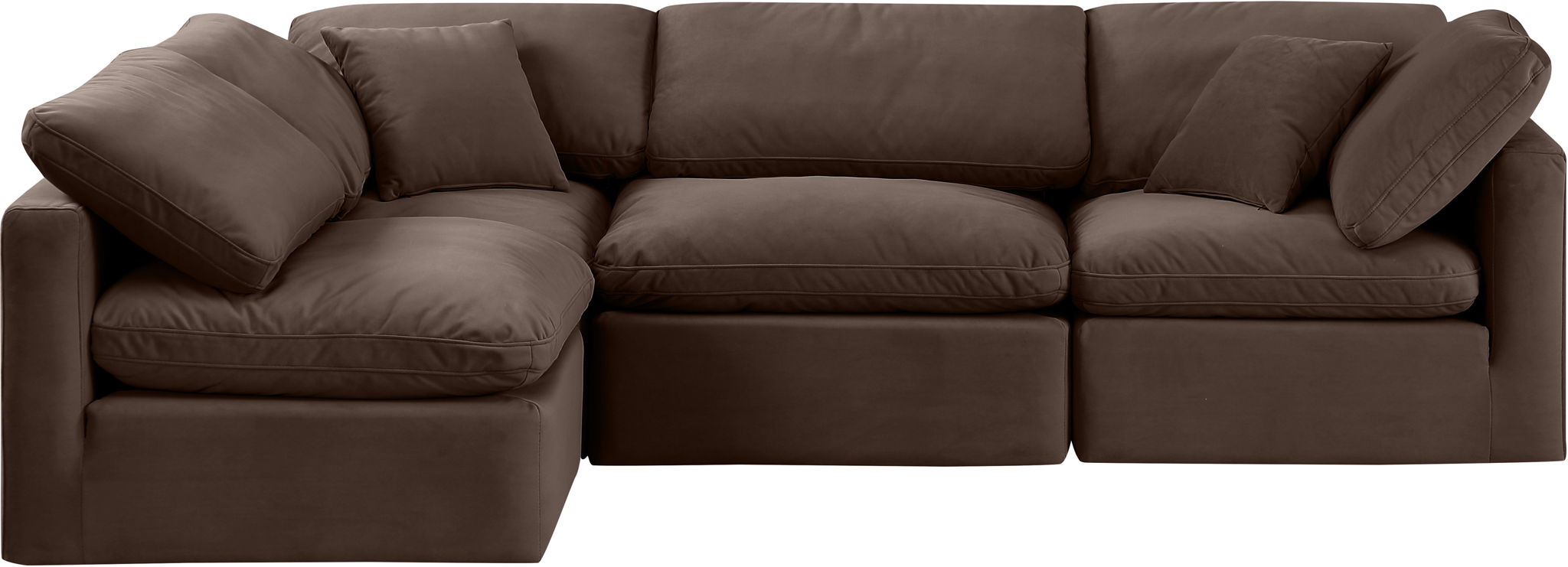 Indulge - Velvet 4 Piece Modular Sectional - Urban Living Furniture (Los Angeles, CA)