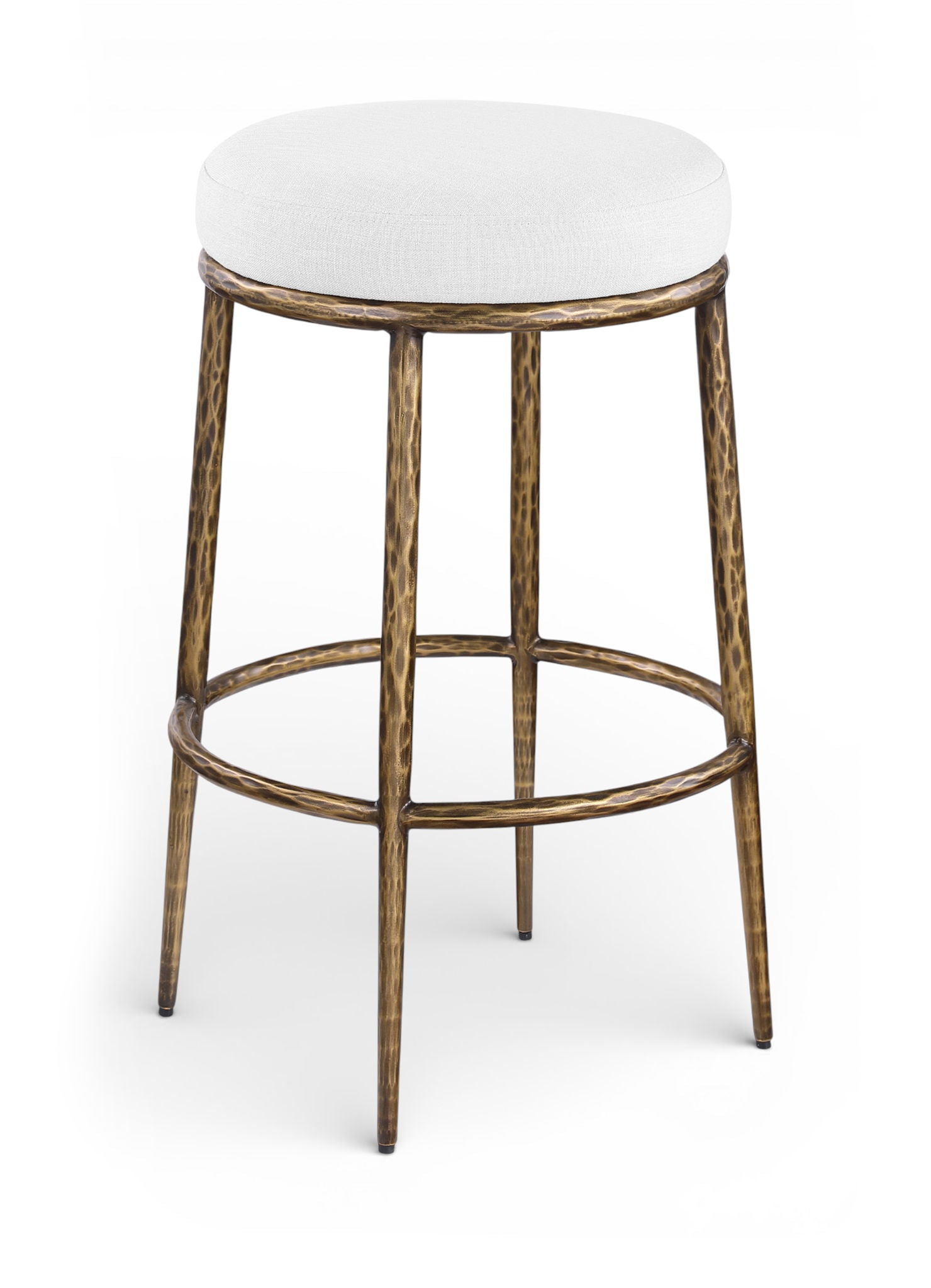 Ferro - Performance Fabric Upholstered Backless Bar Stool - Antique Brass - Urban Living Furniture (Los Angeles, CA)
