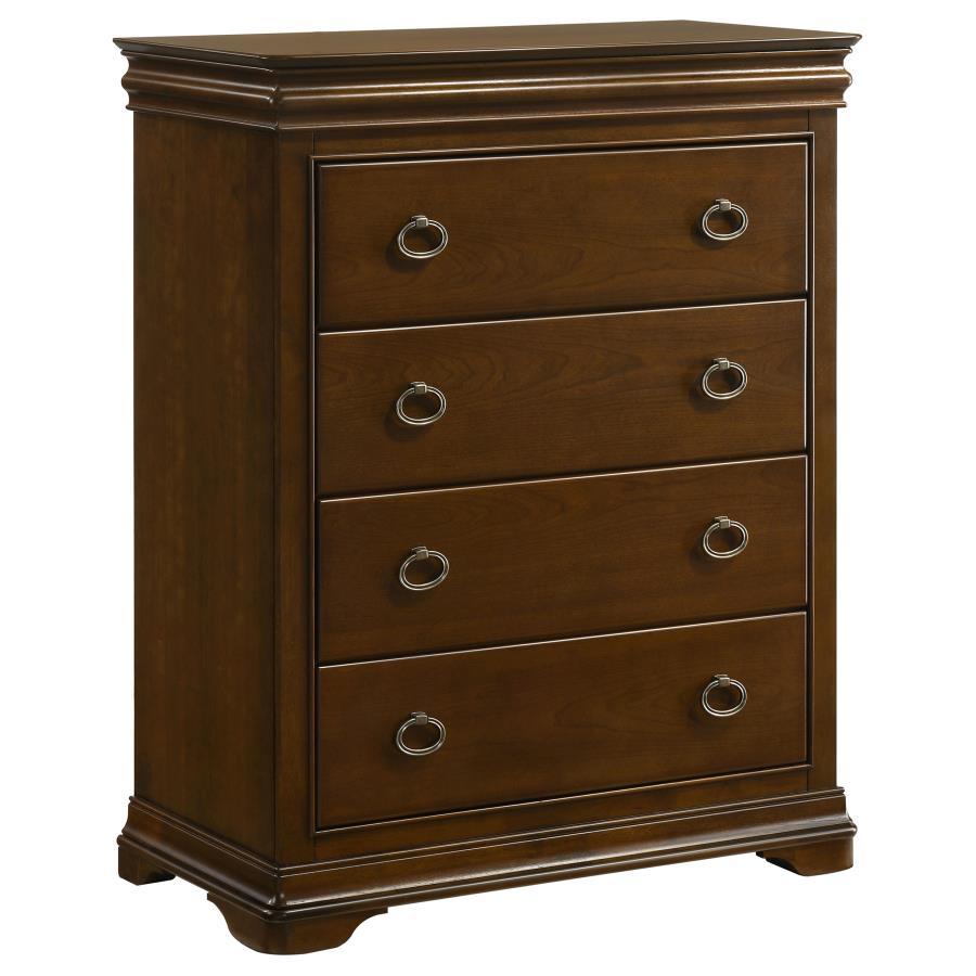 Garland - 4-Drawer Bedroom Chest Of Drawers - Brown Cherry - Urban Living Furniture (Los Angeles, CA)