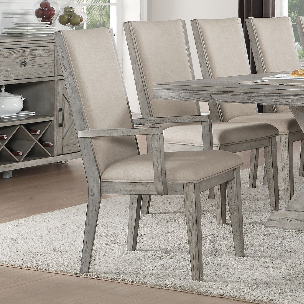 Rocky - Arm Chair (Set of 2) - Fabric & Gray Oak - Urban Living Furniture (Los Angeles, CA)