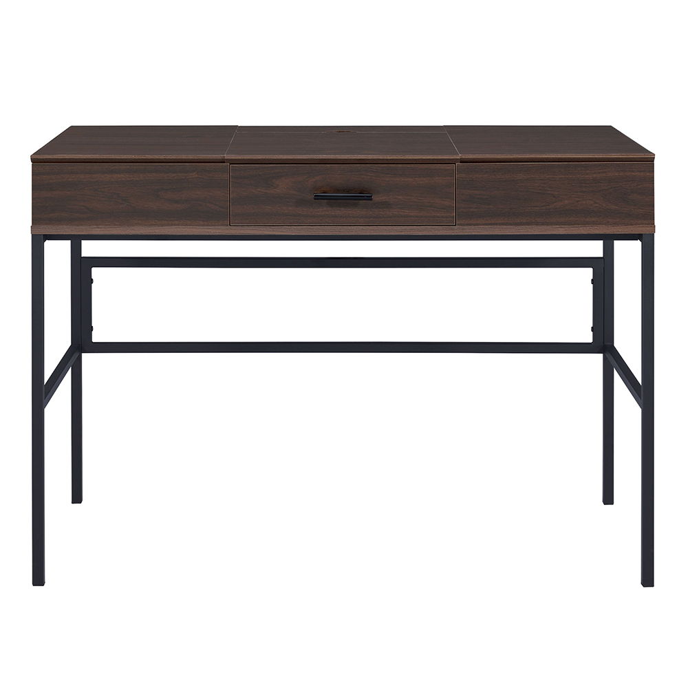 Verster - Writing Desk With USB - Oak & Black - Urban Living Furniture (Los Angeles, CA)