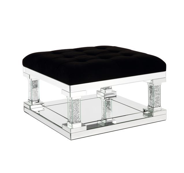 Noralie - Ottoman - Mirrored & Faux Diamonds - Urban Living Furniture (Los Angeles, CA)