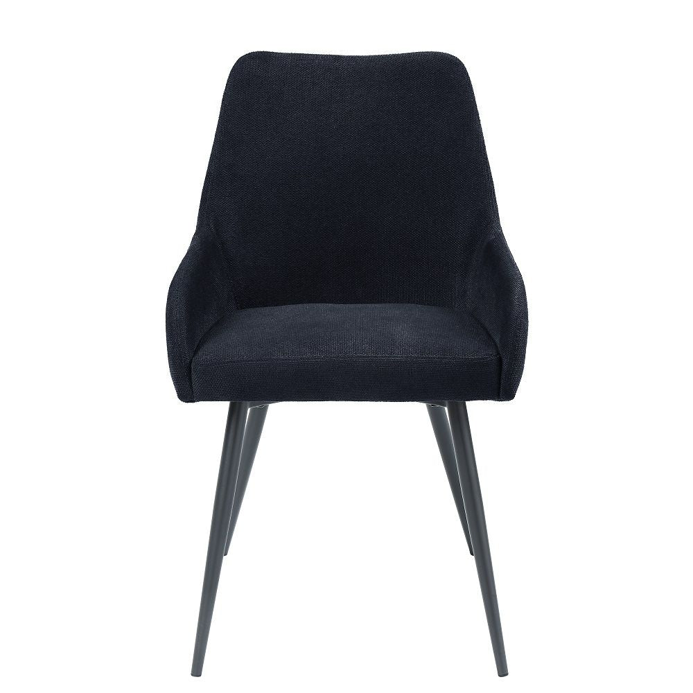 Zudora - Side Chair (Set of 2) - Black Linen - Urban Living Furniture (Los Angeles, CA)