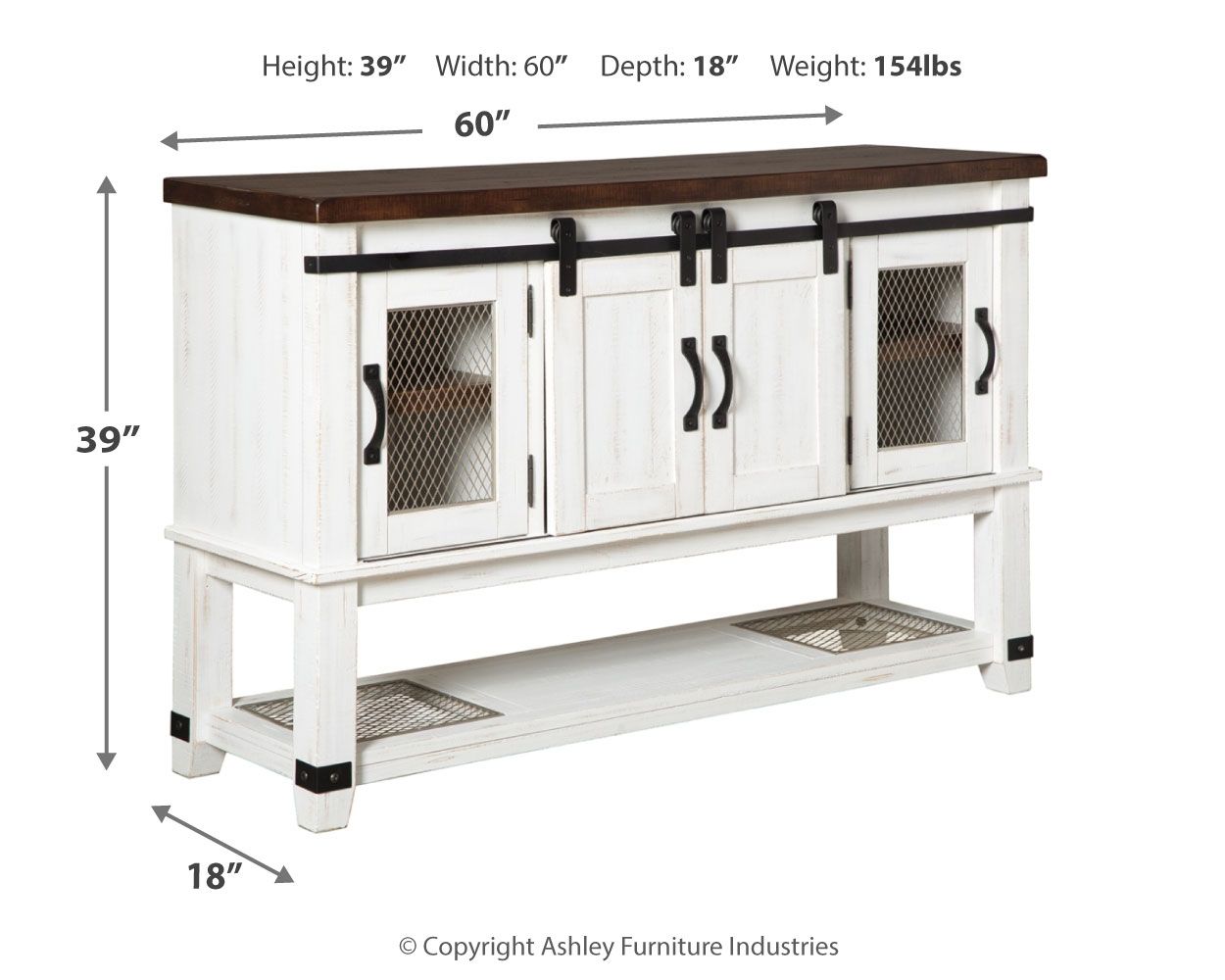 Valebeck - White / Brown - Dining Room Server - Urban Living Furniture (Los Angeles, CA)
