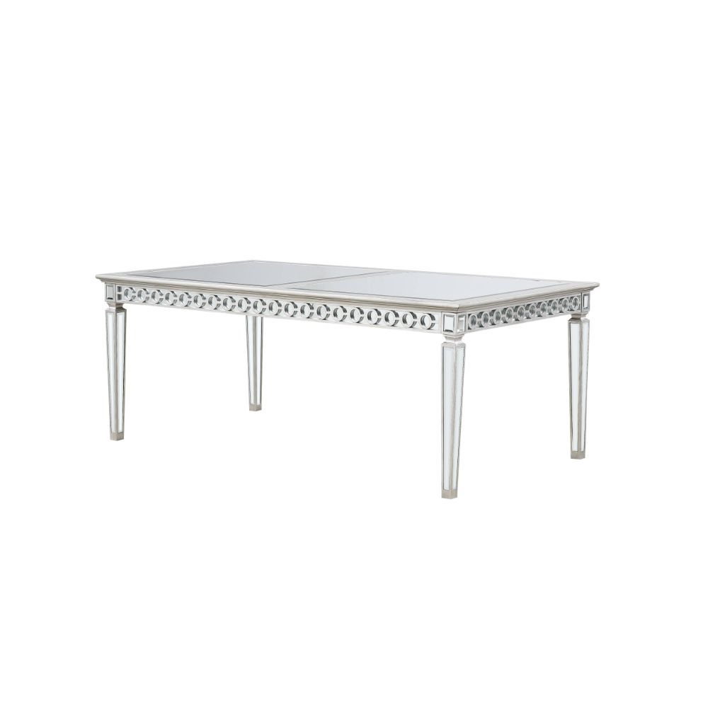 Varian - Dining Table (78"L) - Mirrored & Antique Platinum - Urban Living Furniture (Los Angeles, CA)