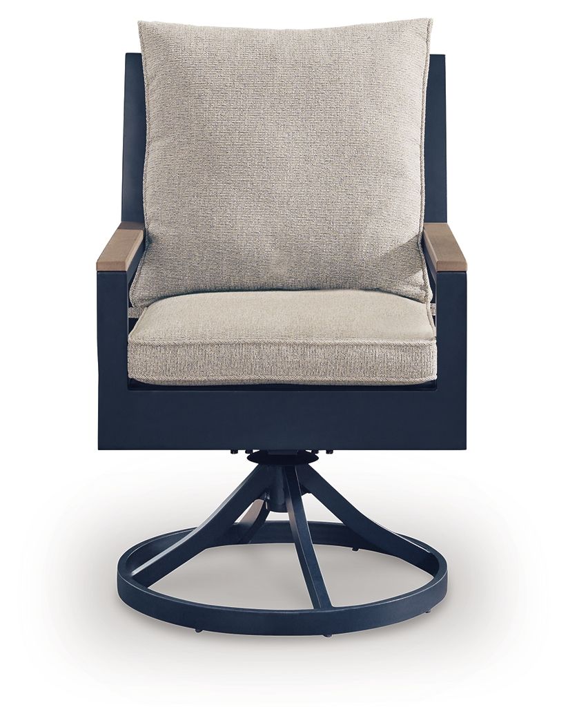 East Beach - Swivel Chair With Cushion (Set of 2) - Blue - Urban Living Furniture (Los Angeles, CA)