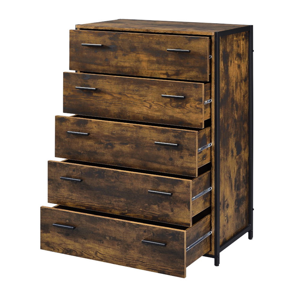 Juvanth - Chest - Rustic Oak & Black - Urban Living Furniture (Los Angeles, CA)