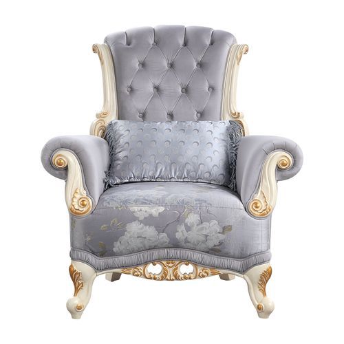 Galelvith - Chair With Pillows - Gray Fabric - Urban Living Furniture (Los Angeles, CA)