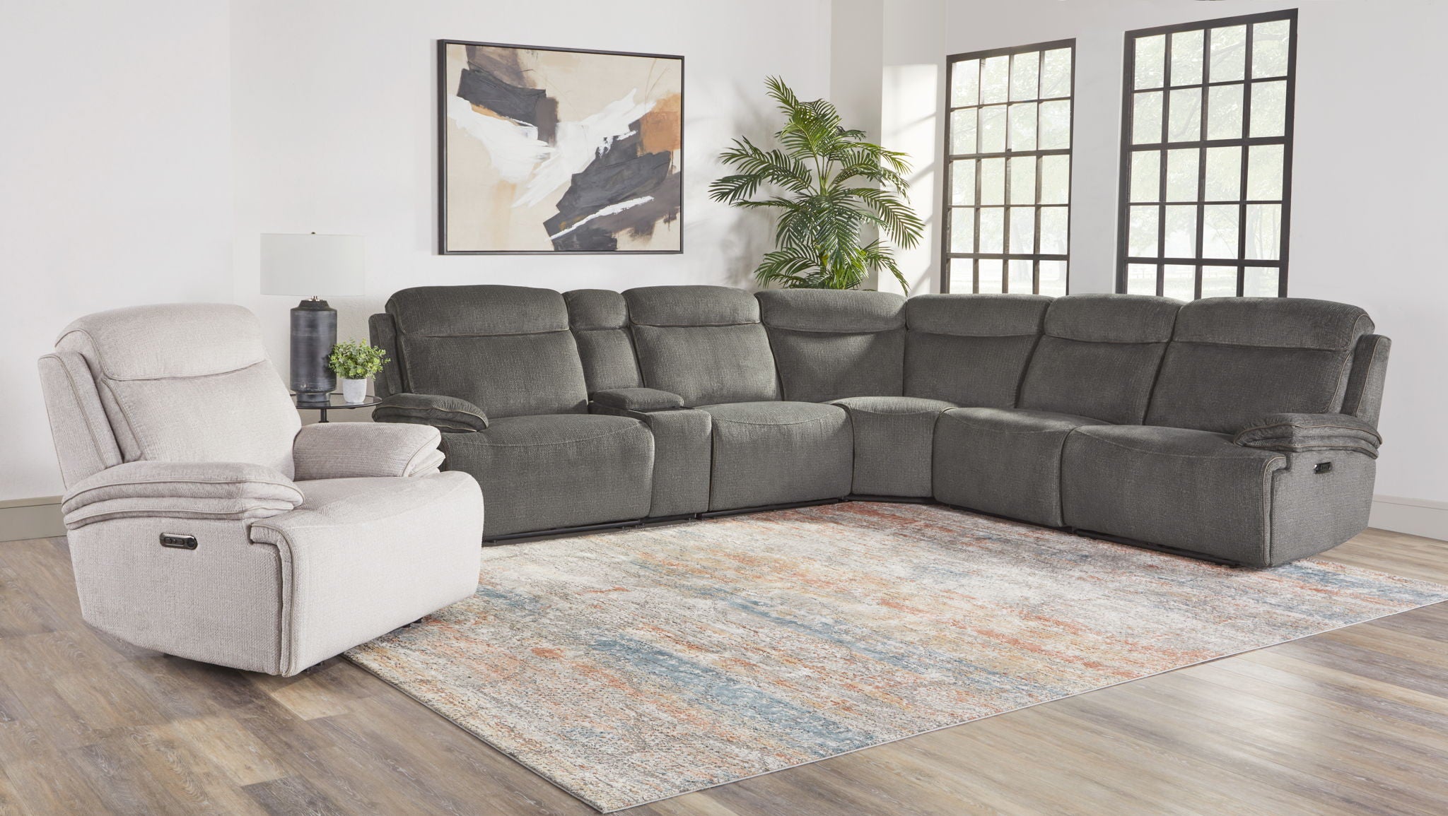 Alpine - Tilt Console With 3-Way Wireless Charger - Midnight - Urban Living Furniture (Los Angeles, CA)