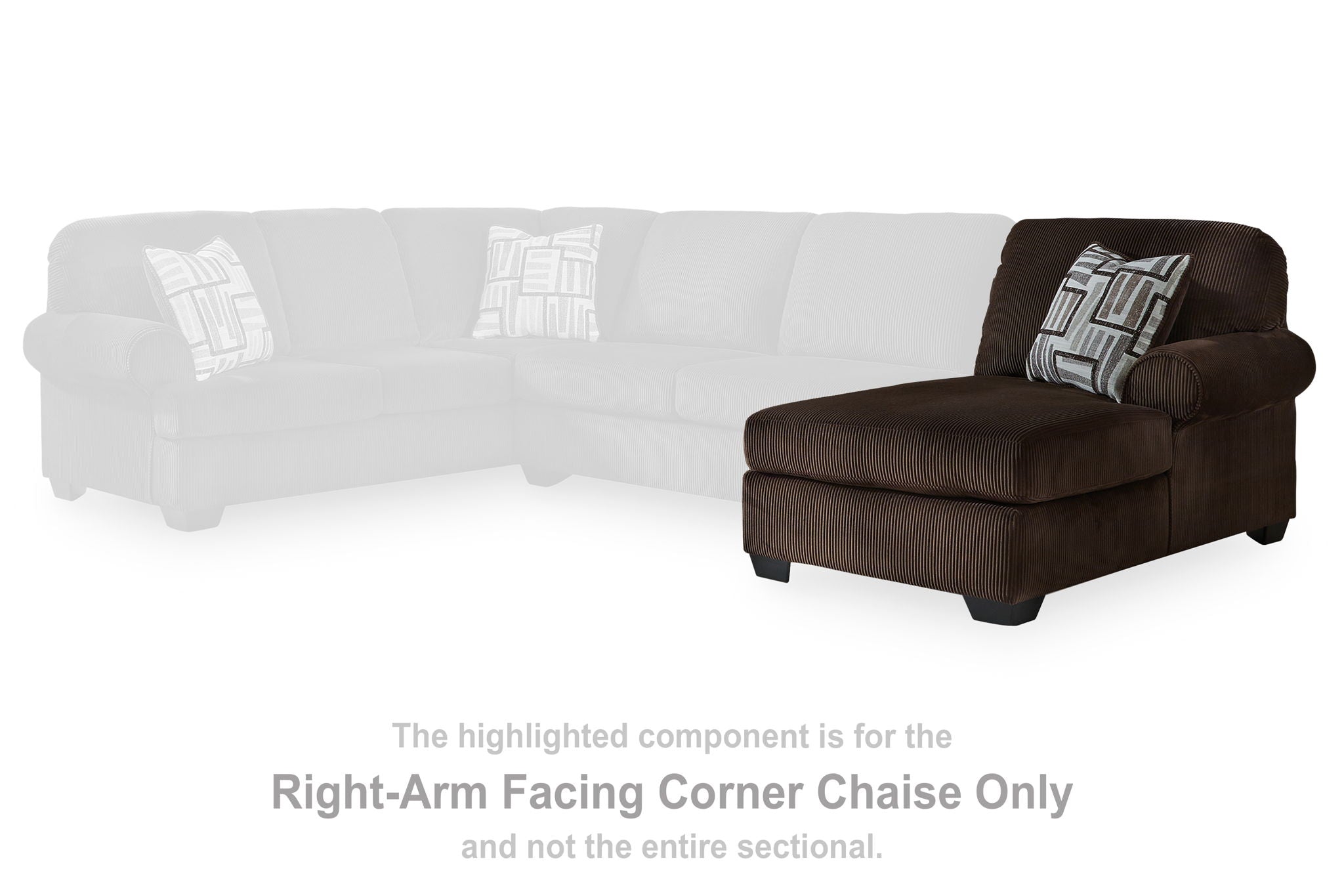 Kimlee - Chocolate - RAF Corner Chaise - Urban Living Furniture (Los Angeles, CA)