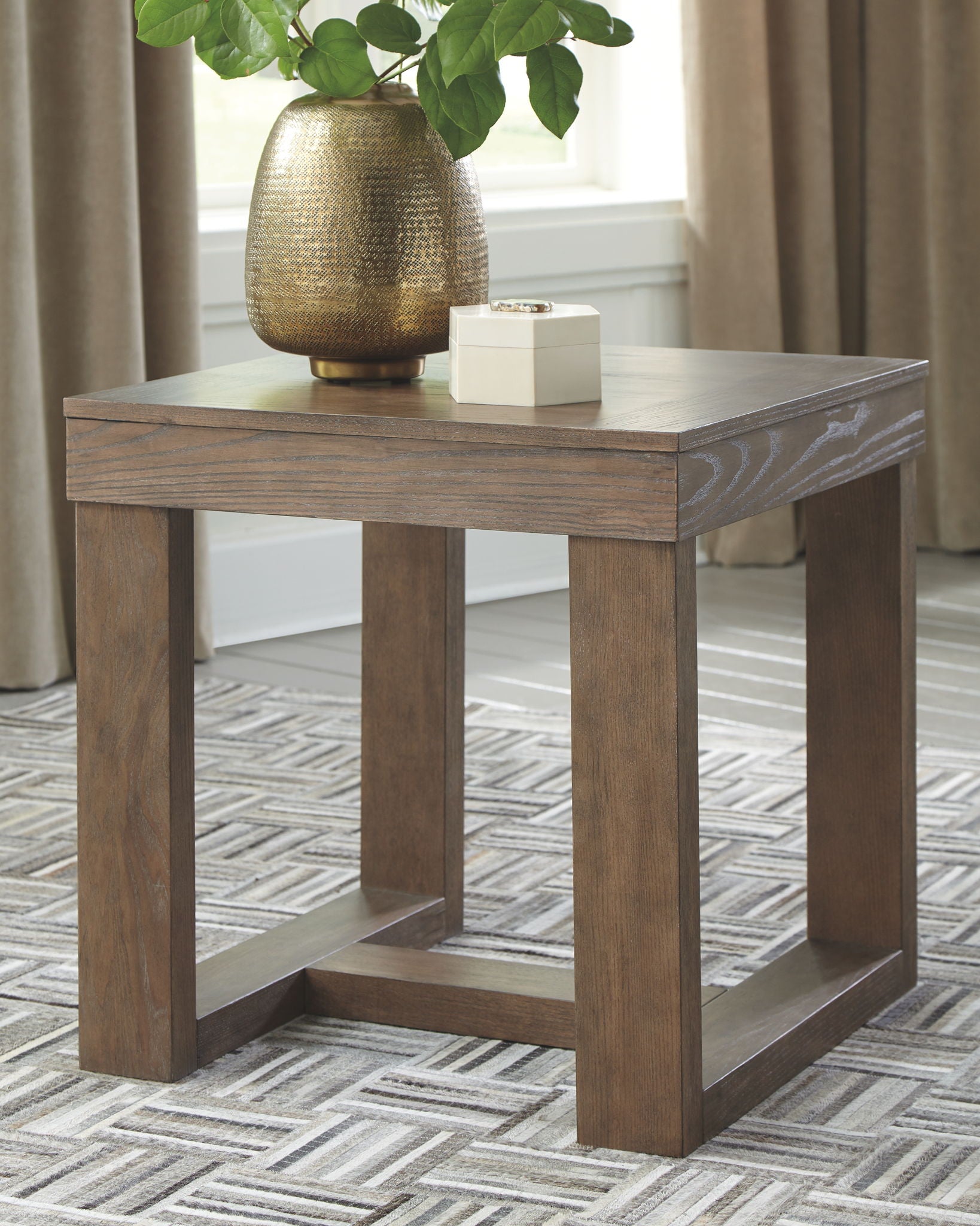 Cariton - Gray - Square End Table - Urban Living Furniture (Los Angeles, CA)