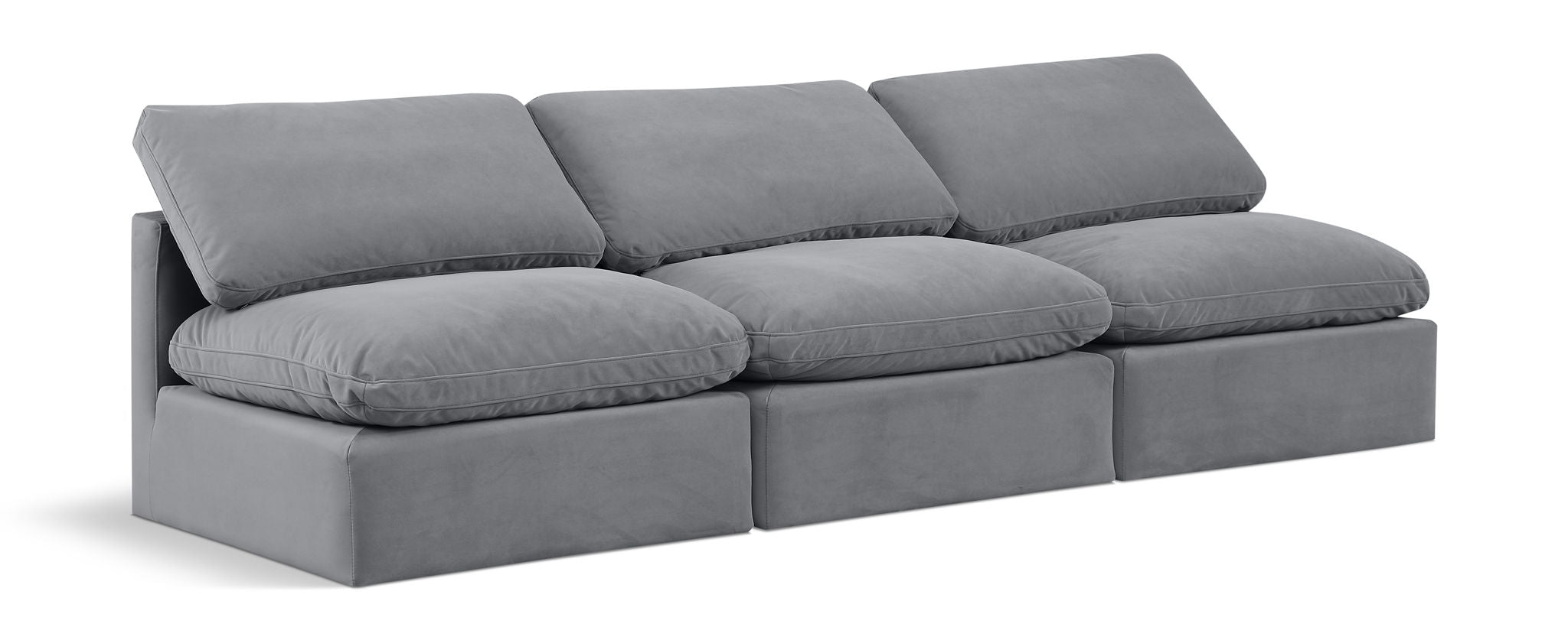 Indulge - Velvet 3 Seat Modular Armless Sofa - Urban Living Furniture (Los Angeles, CA)