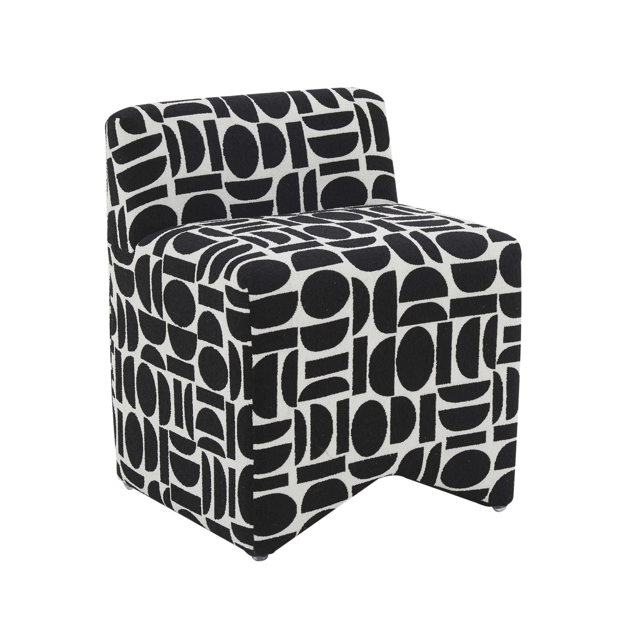 Pippa - Geometric Jacquard Weave Stool - Urban Living Furniture (Los Angeles, CA)