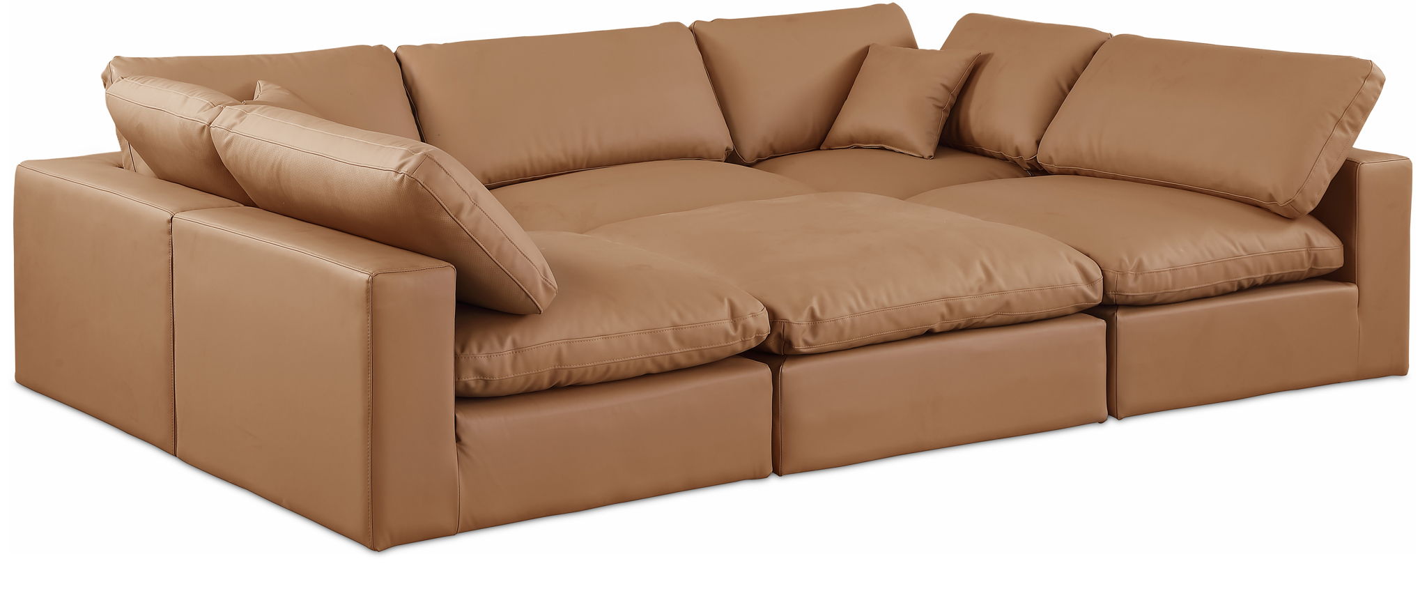 Comfy - 6 Piece Faux Leather Sectional - Urban Living Furniture (Los Angeles, CA)