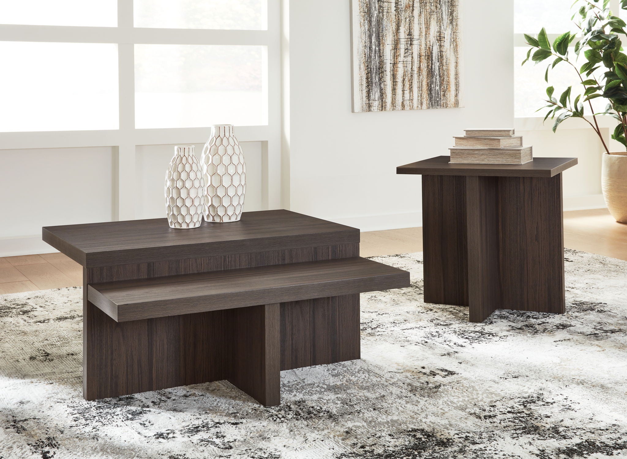 Zendex - Brown - Occasional Table Set (Set of 2) - Urban Living Furniture (Los Angeles, CA)
