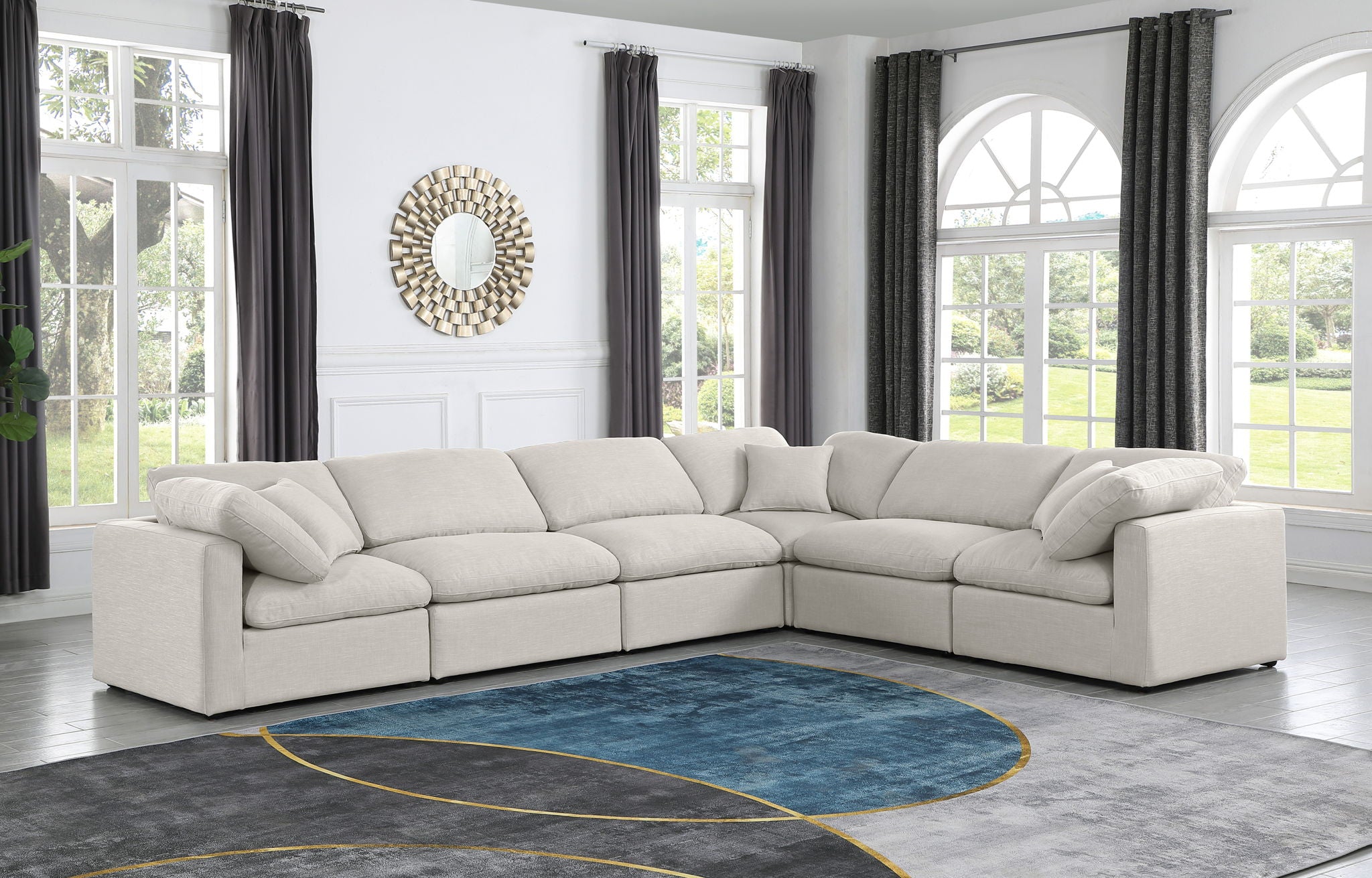 Indulge - Linen 6 Piece Modular Corner Sectional - Urban Living Furniture (Los Angeles, CA)