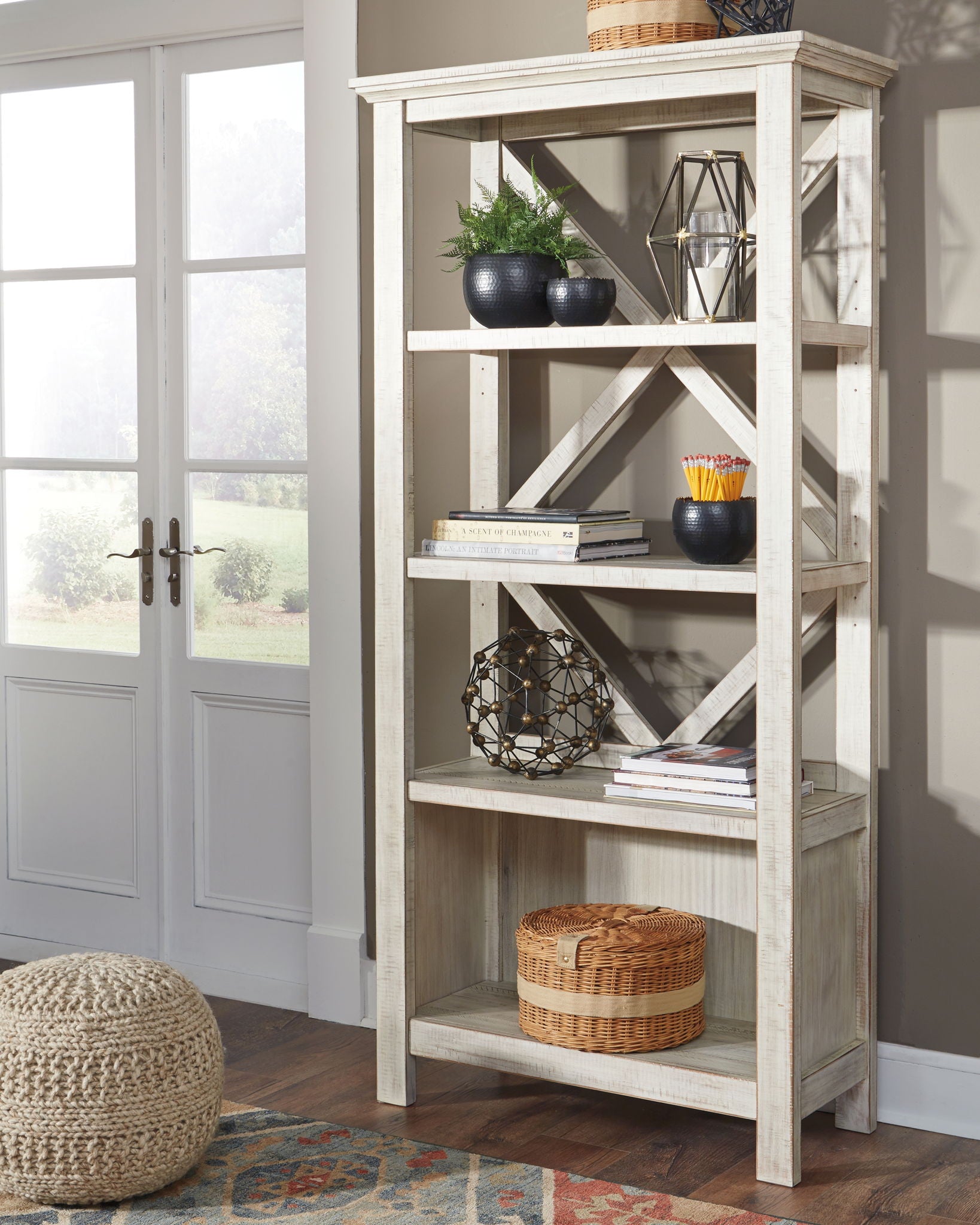 Carynhurst - Whitewash - Large Bookcase - Urban Living Furniture (Los Angeles, CA)