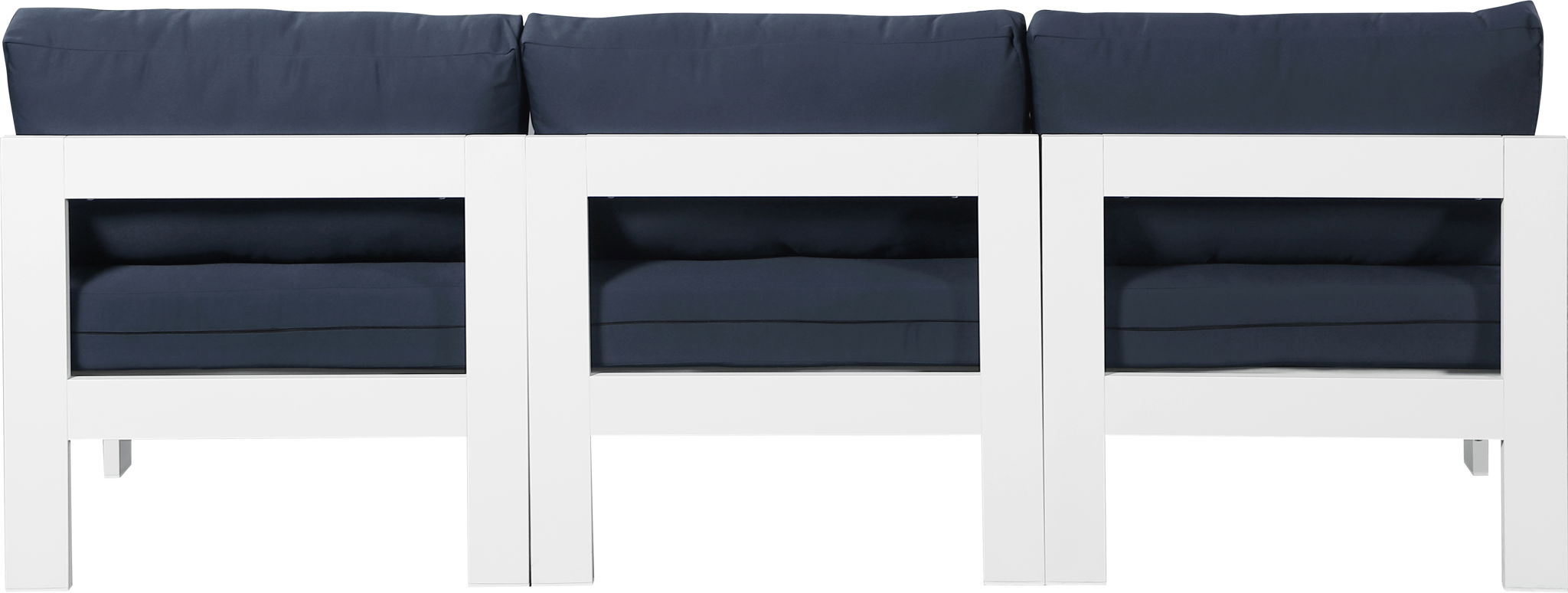 Nizuc - Outdoor Patio 3 Seat Armless Modular Sofa With White Frame - Urban Living Furniture (Los Angeles, CA)
