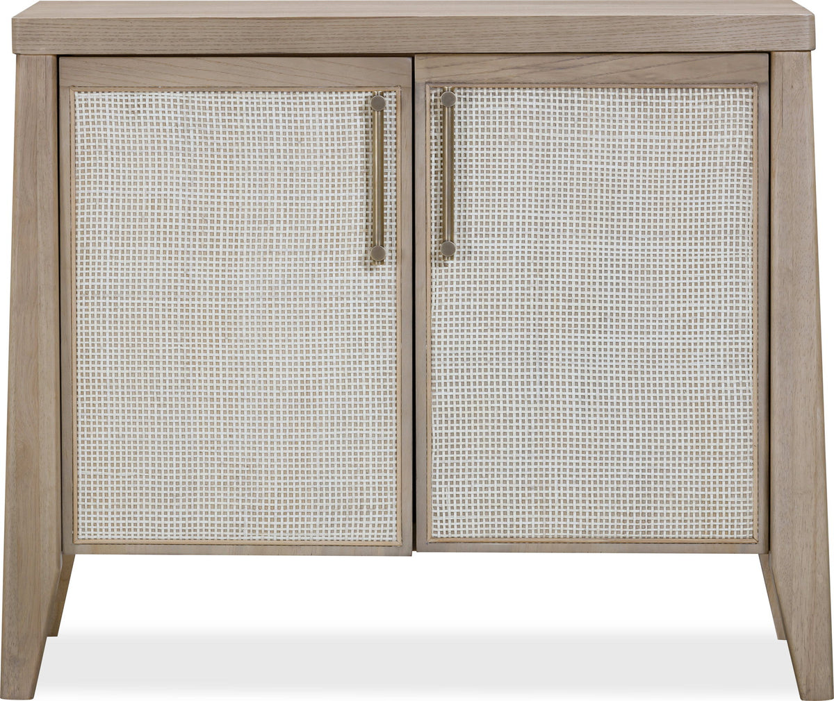 Sumire - Two Door Ash Wood Bachelor Chest - Ginger And Natural Cane