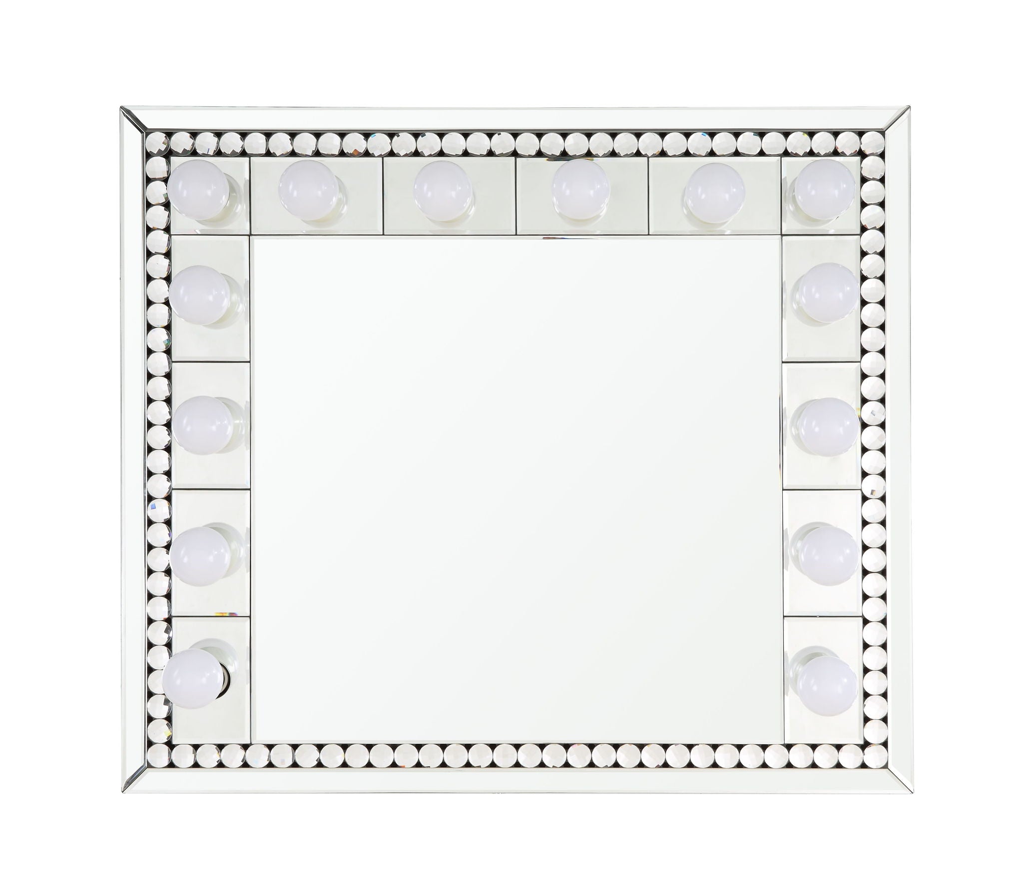 Farai - 28" Accent Mirror - Mirrored & Faux Crystal Diamonds - Urban Living Furniture (Los Angeles, CA)