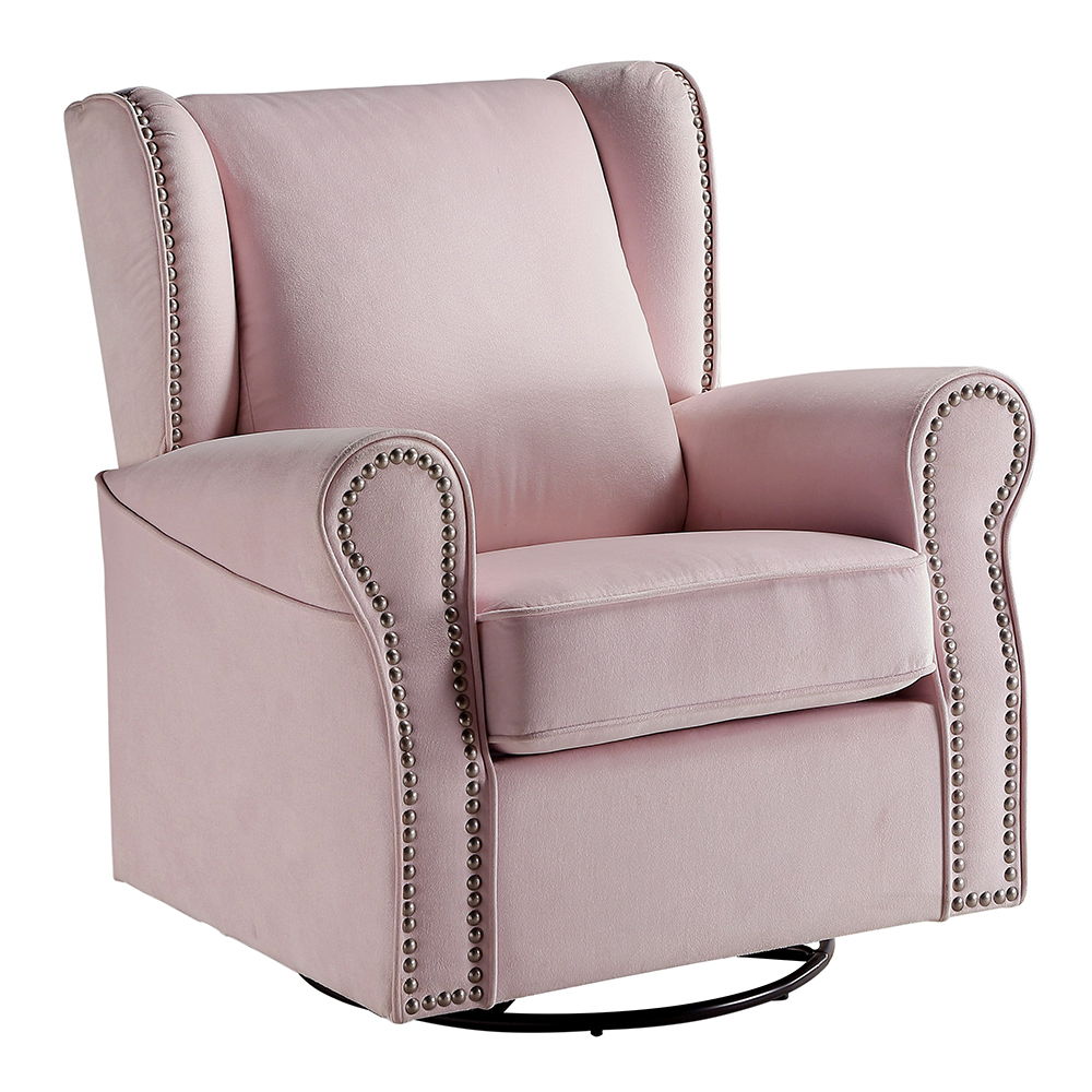 Tamaki - Swivel Chair With Glider - Pink Fabric - Urban Living Furniture (Los Angeles, CA)