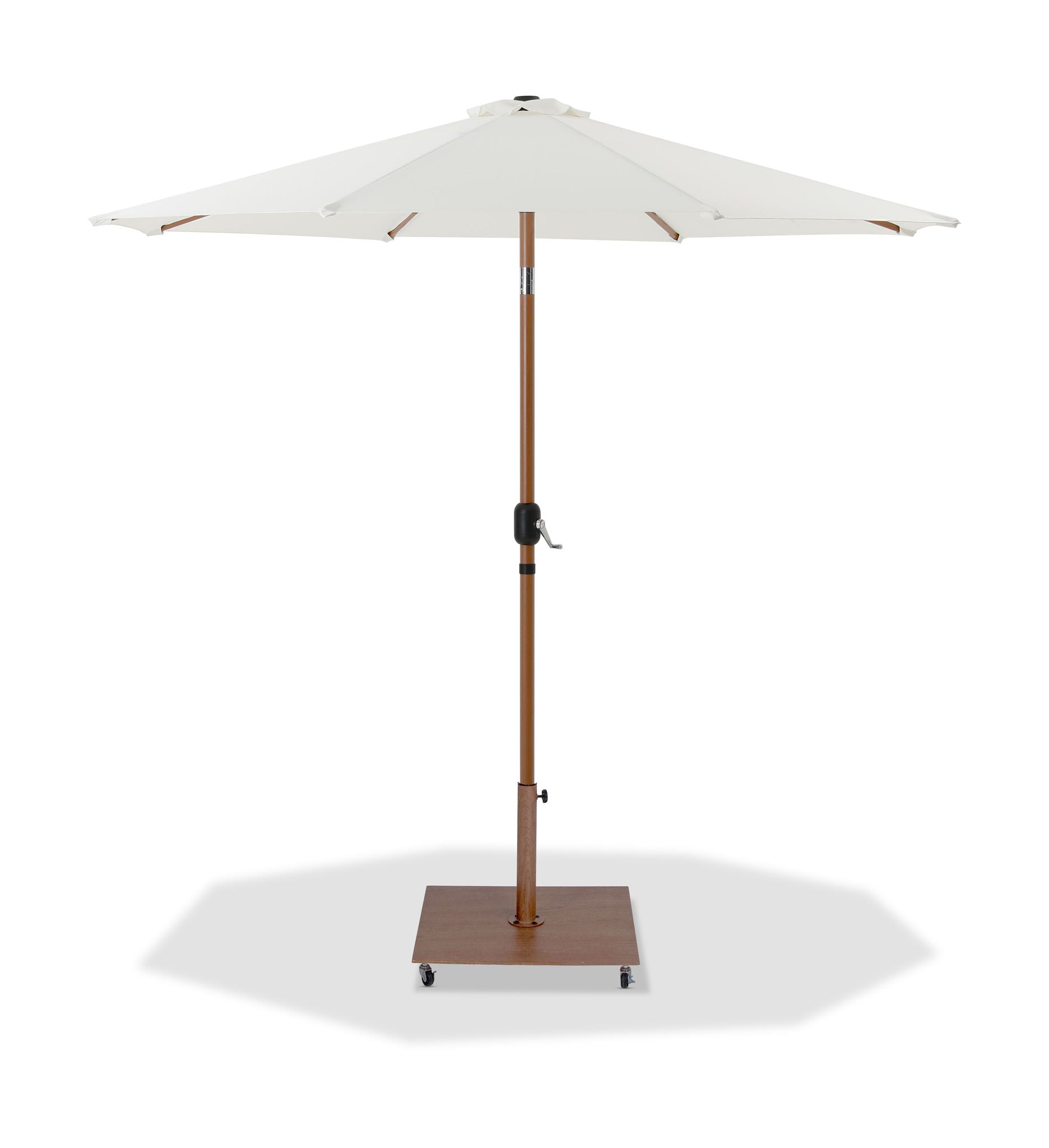 Fiji - Aluminum Patio Umbrella With Square Teak Base - Urban Living Furniture (Los Angeles, CA)