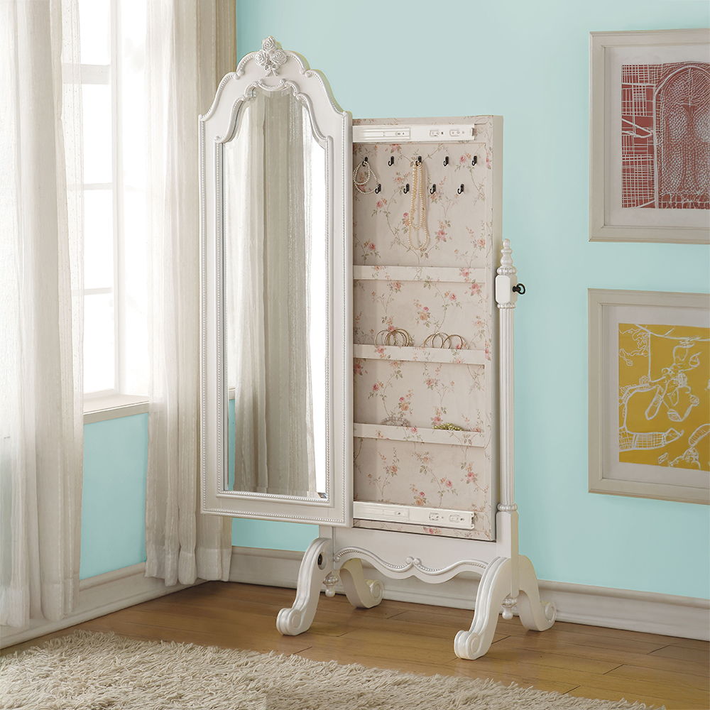Edalene - Jewelry Armoire - Pearl White - Urban Living Furniture (Los Angeles, CA)