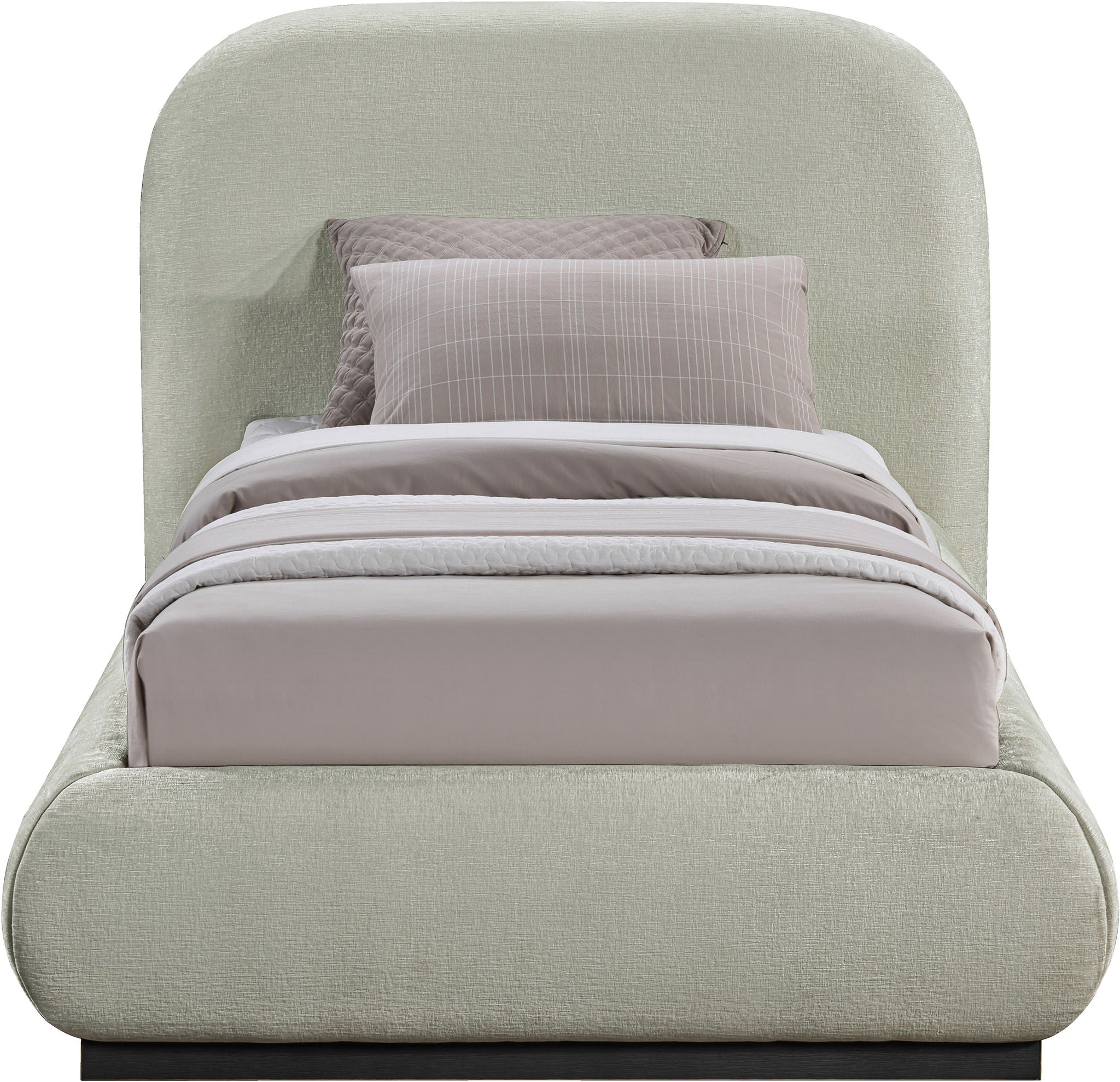 Vaughn - Chenille Bed With Black Base - Urban Living Furniture (Los Angeles, CA)