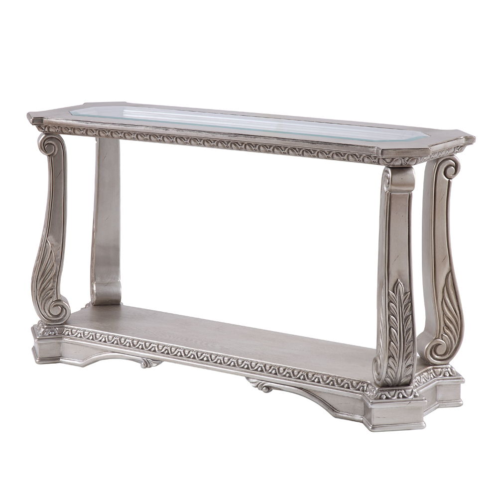 Northville - Sofa Table - Clear Glass & Antique Silver - Urban Living Furniture (Los Angeles, CA)
