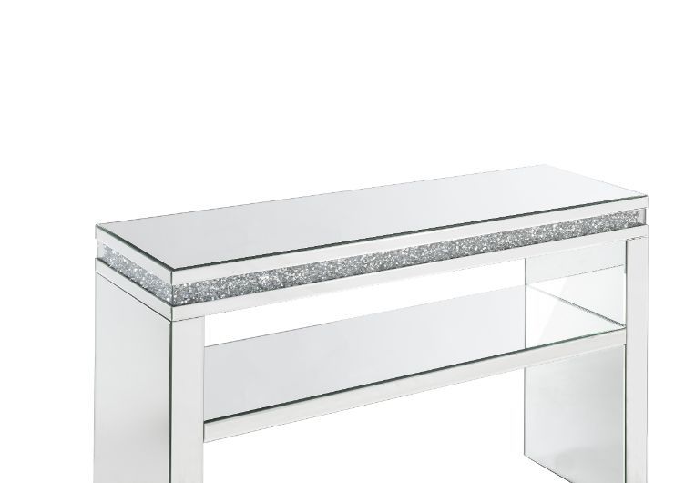 Noralie - 32" Sofa Table - Mirrored & Faux Diamonds - Urban Living Furniture (Los Angeles, CA)