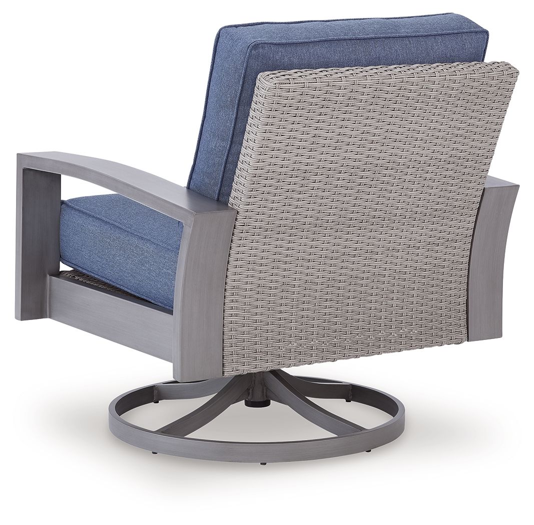 Half Moon Beach - Swivel Lounge With Cushion - Blue / Gray - Urban Living Furniture (Los Angeles, CA)