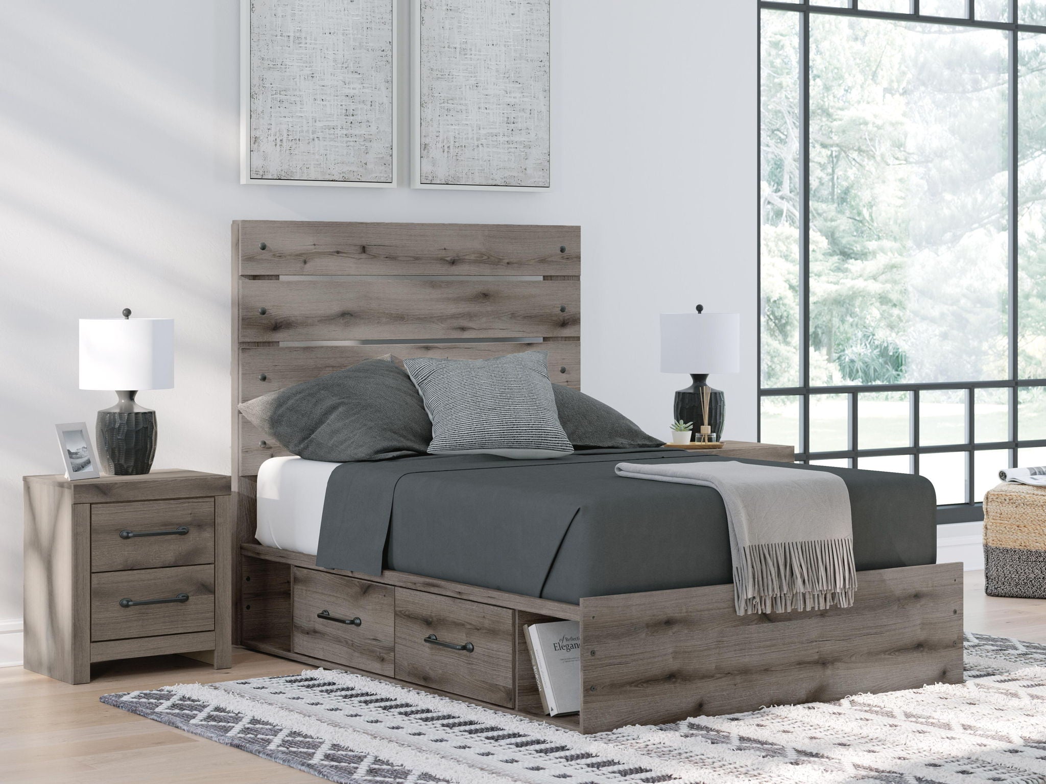 Graystorm - Panel Bed With Storage - Urban Living Furniture (Los Angeles, CA)