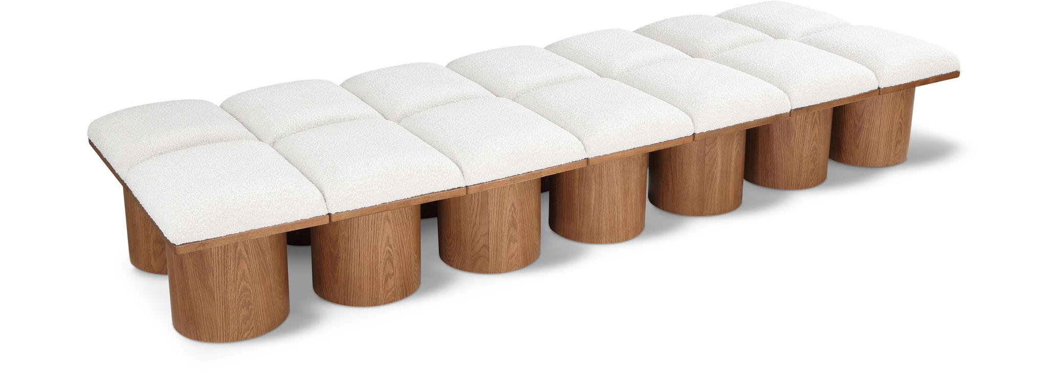 Pavilion - 14 Piece Modular Bench With Brown Base - Urban Living Furniture (Los Angeles, CA)