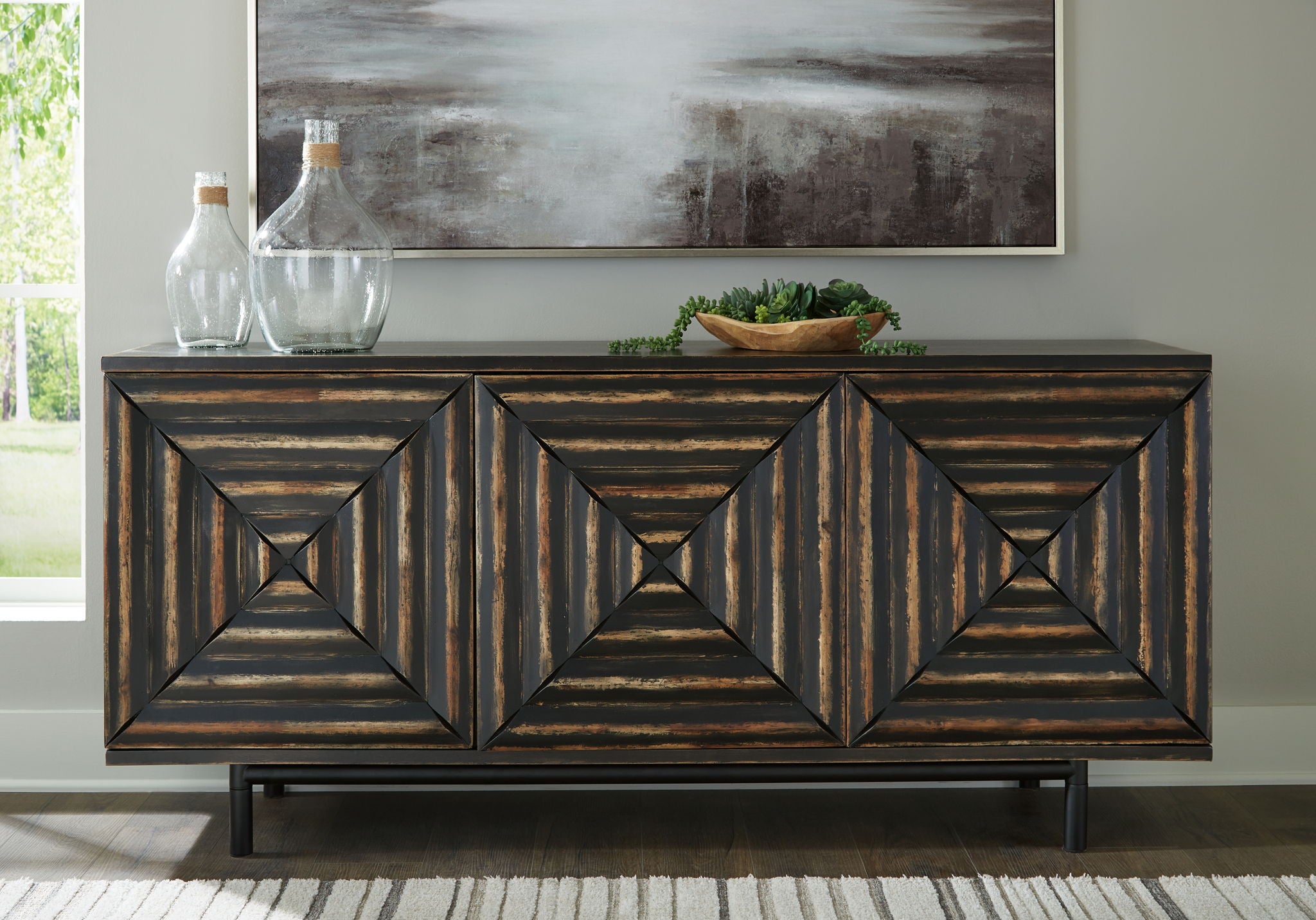Fair Ridge - Distressed Black - Accent Cabinet - Urban Living Furniture (Los Angeles, CA)