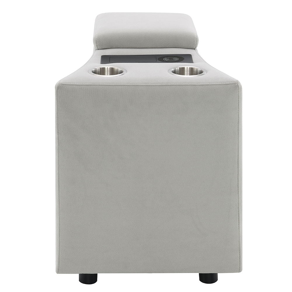 Emee - Console With USB - Gray Corduroy - Urban Living Furniture (Los Angeles, CA)