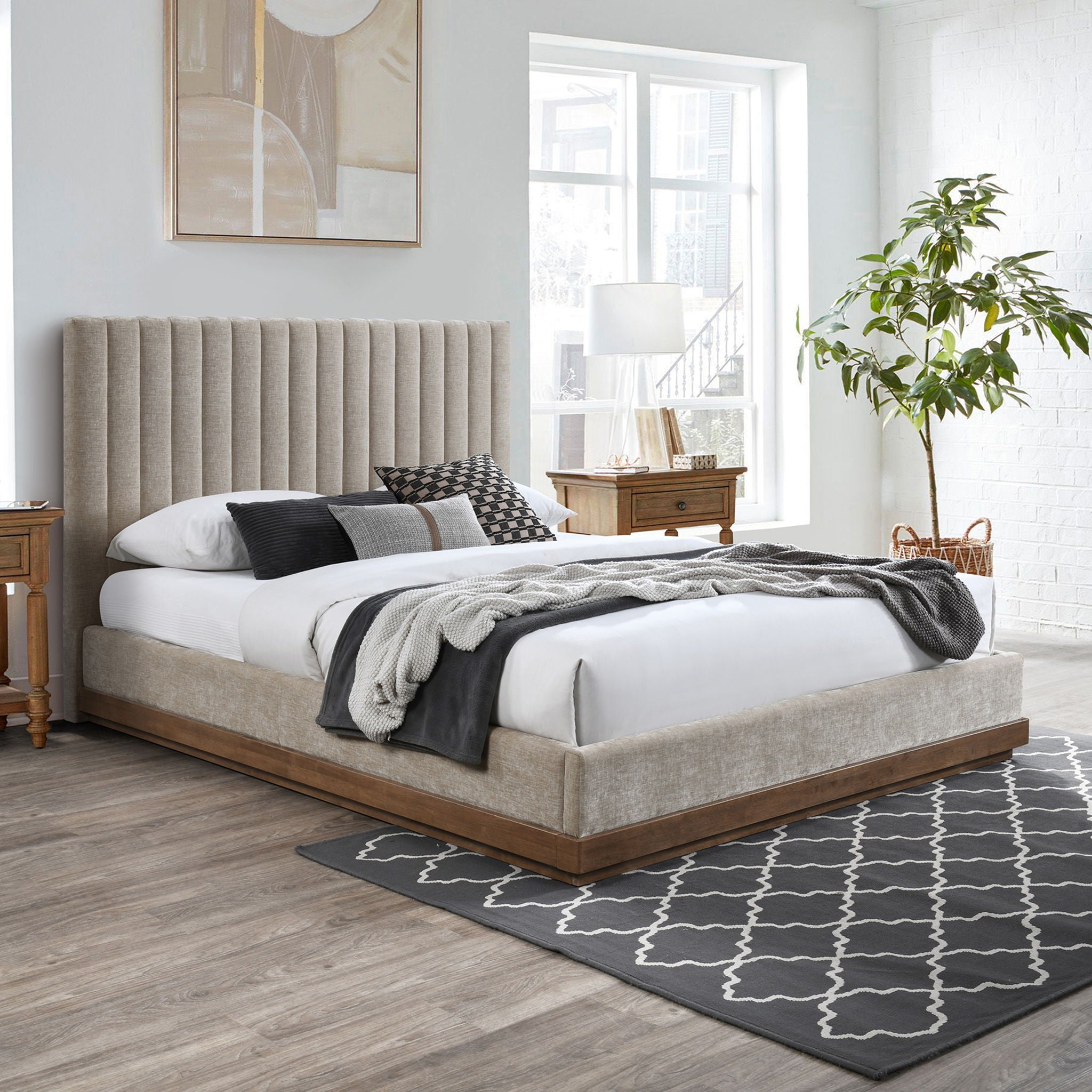 Emmet - Bed - Dark Brown Base - Urban Living Furniture (Los Angeles, CA)