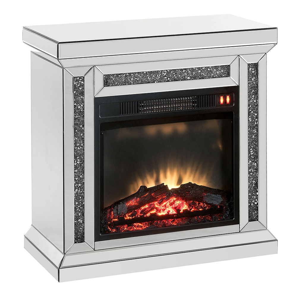 Noralie - 29" Fireplace - Mirrored & Faux Diamonds - Urban Living Furniture (Los Angeles, CA)