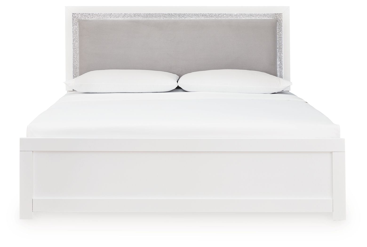 Maeling - King Upholstered Panel Bed - White - Urban Living Furniture (Los Angeles, CA)
